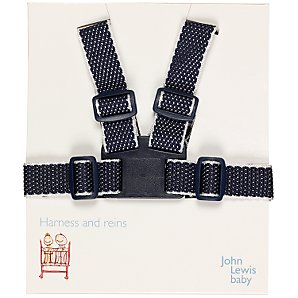 john lewis Baby Harness and Reins- Navy and White