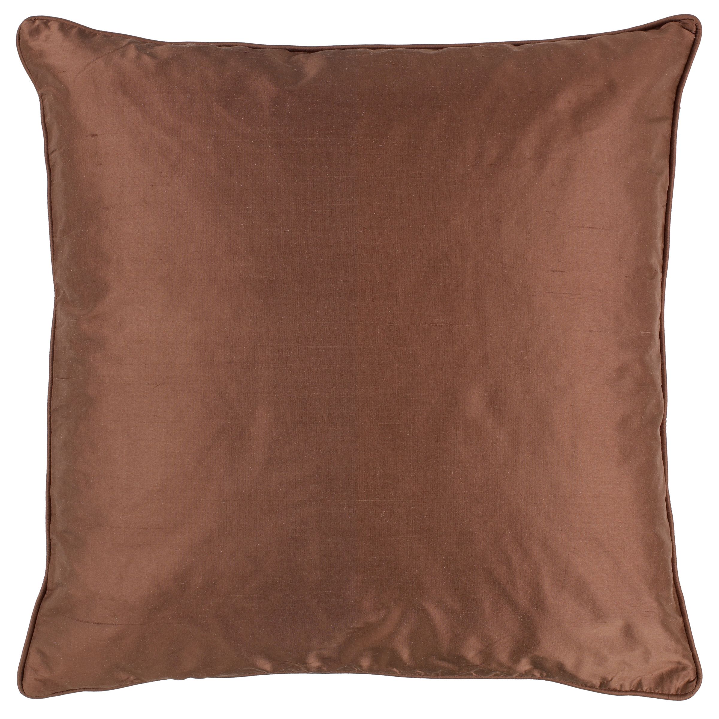 John Lewis Silk Cushion, Nutmeg