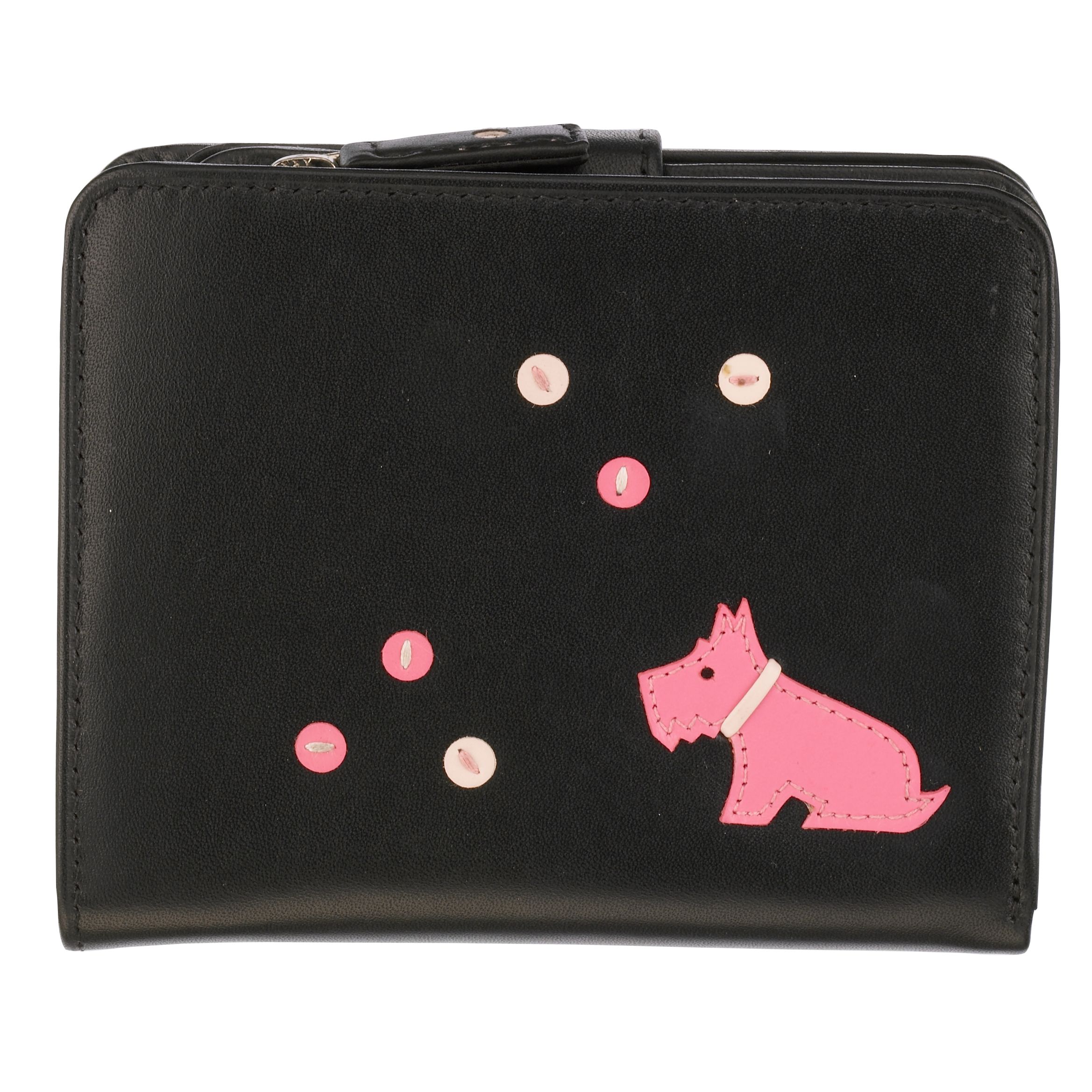 Radley Bubbles Zip Purse, Medium, Black/Pink