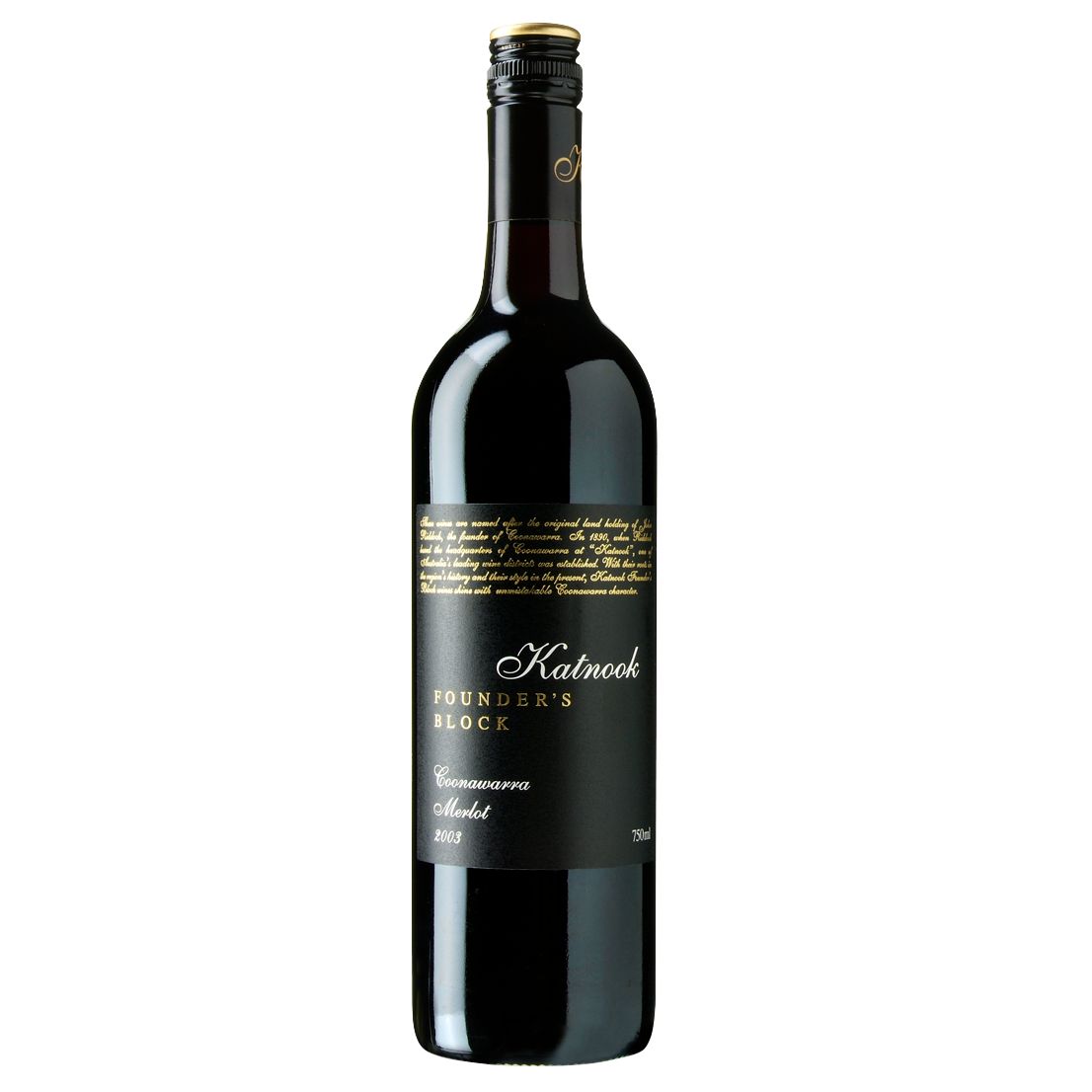 Unbranded Katnook Founder` Block Merlot 2005 Coonawarra, Australia