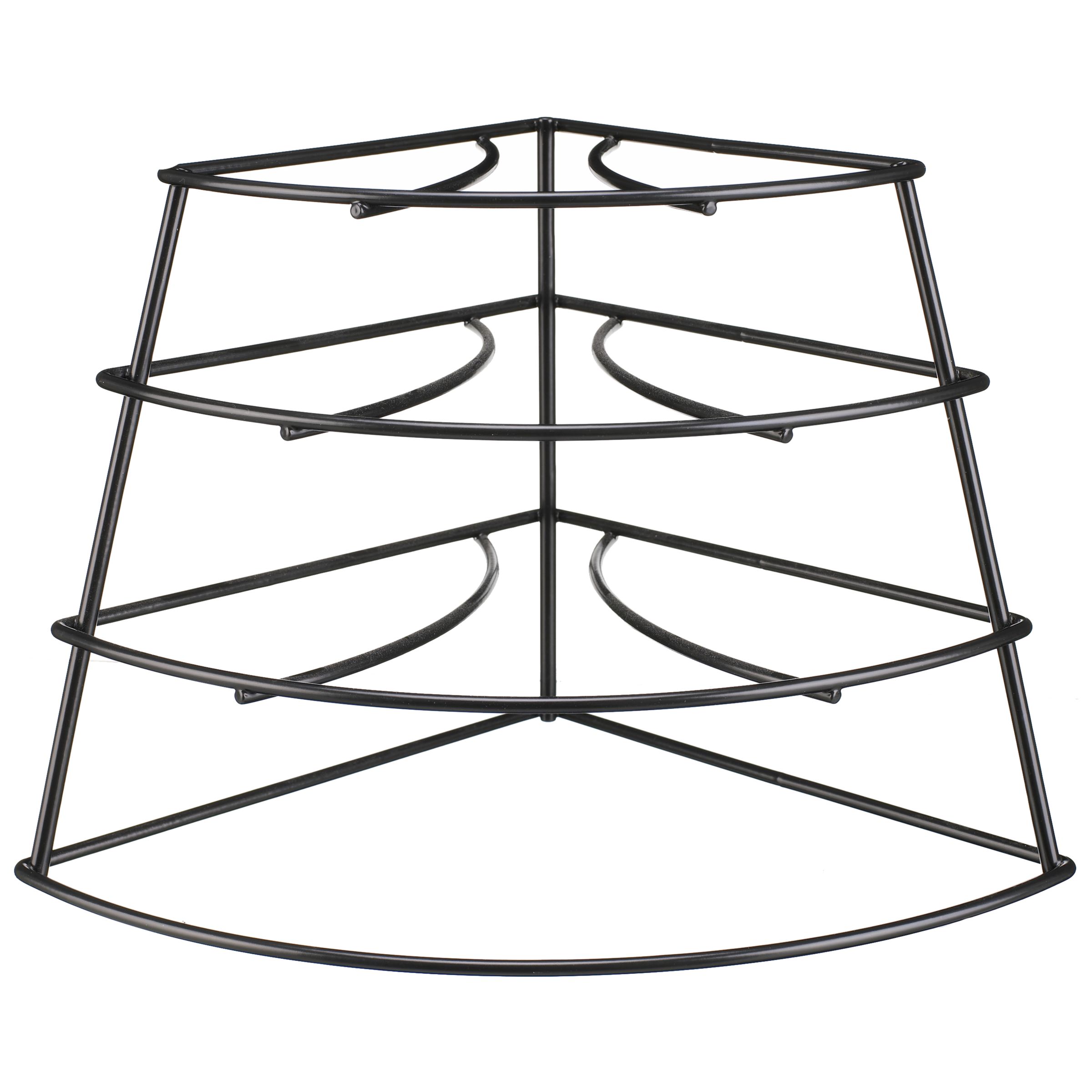 4 Tier Corner Dishrack, Black