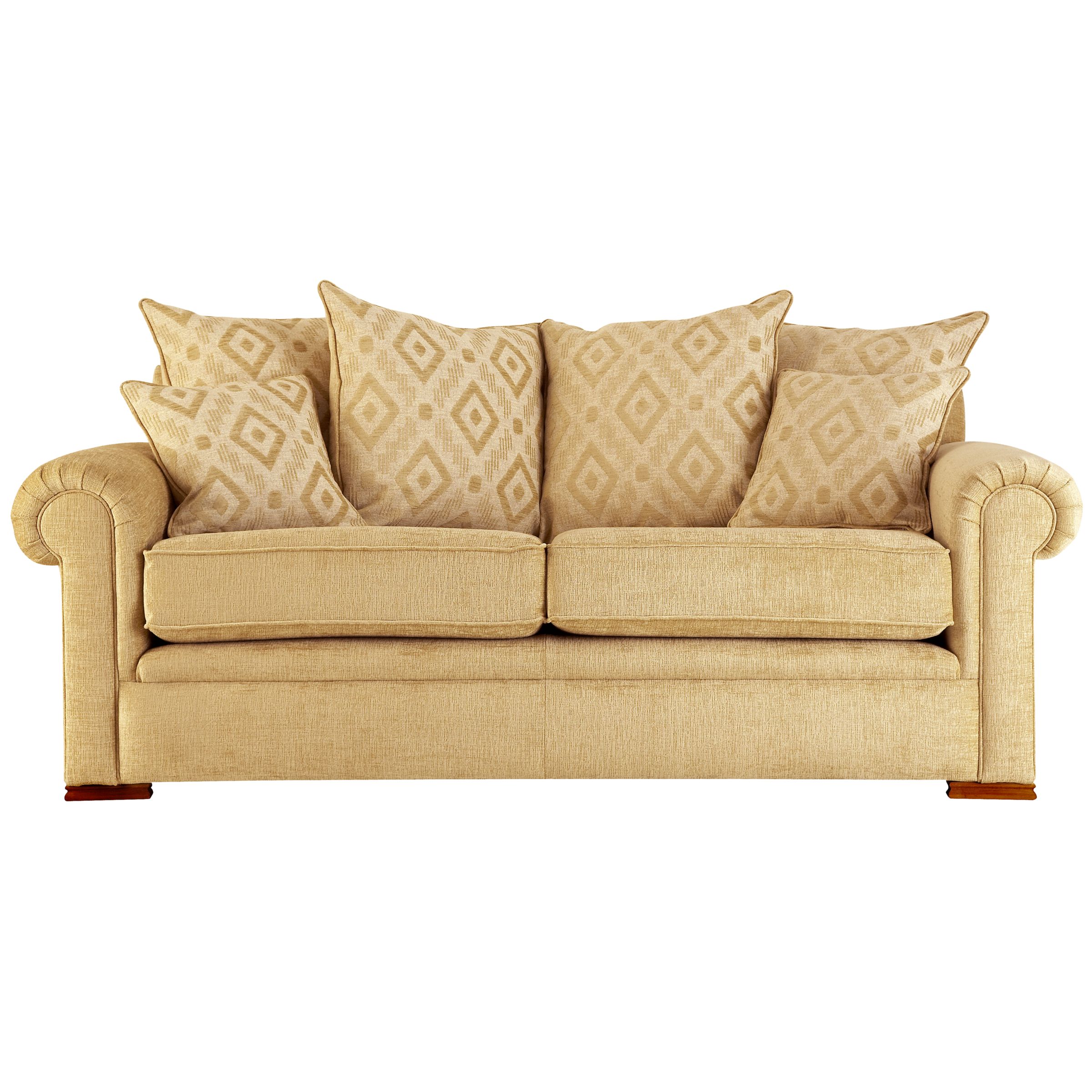 John Lewis Ashley Large Scatter Back Sofa Gold
