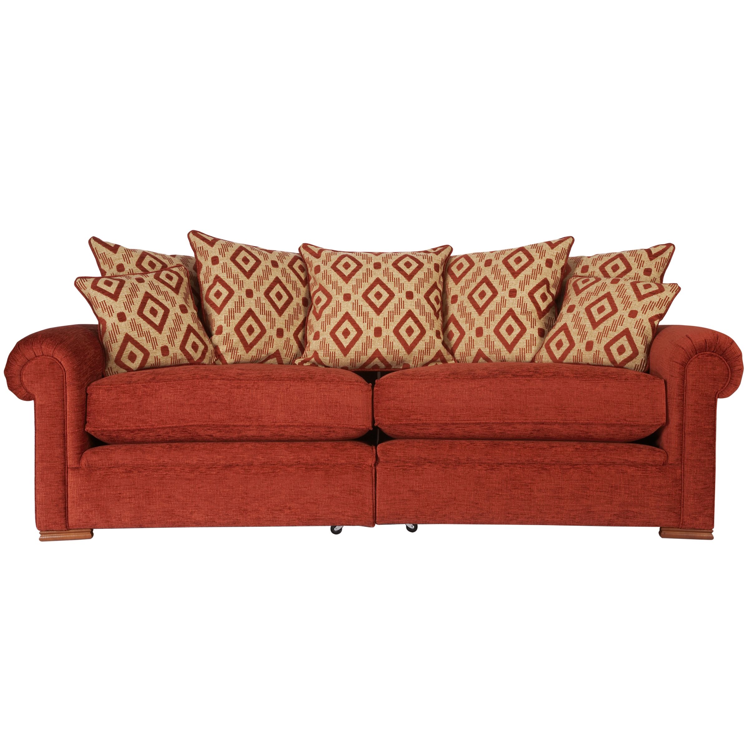 John Lewis Ashley Grand Scatter Back Sofa Red