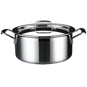 Le Creuset Tri-Ply Stainless Steel Shallow Casserole, 24cm