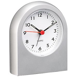 Pick Up Snooze Alarm Clock, Silver