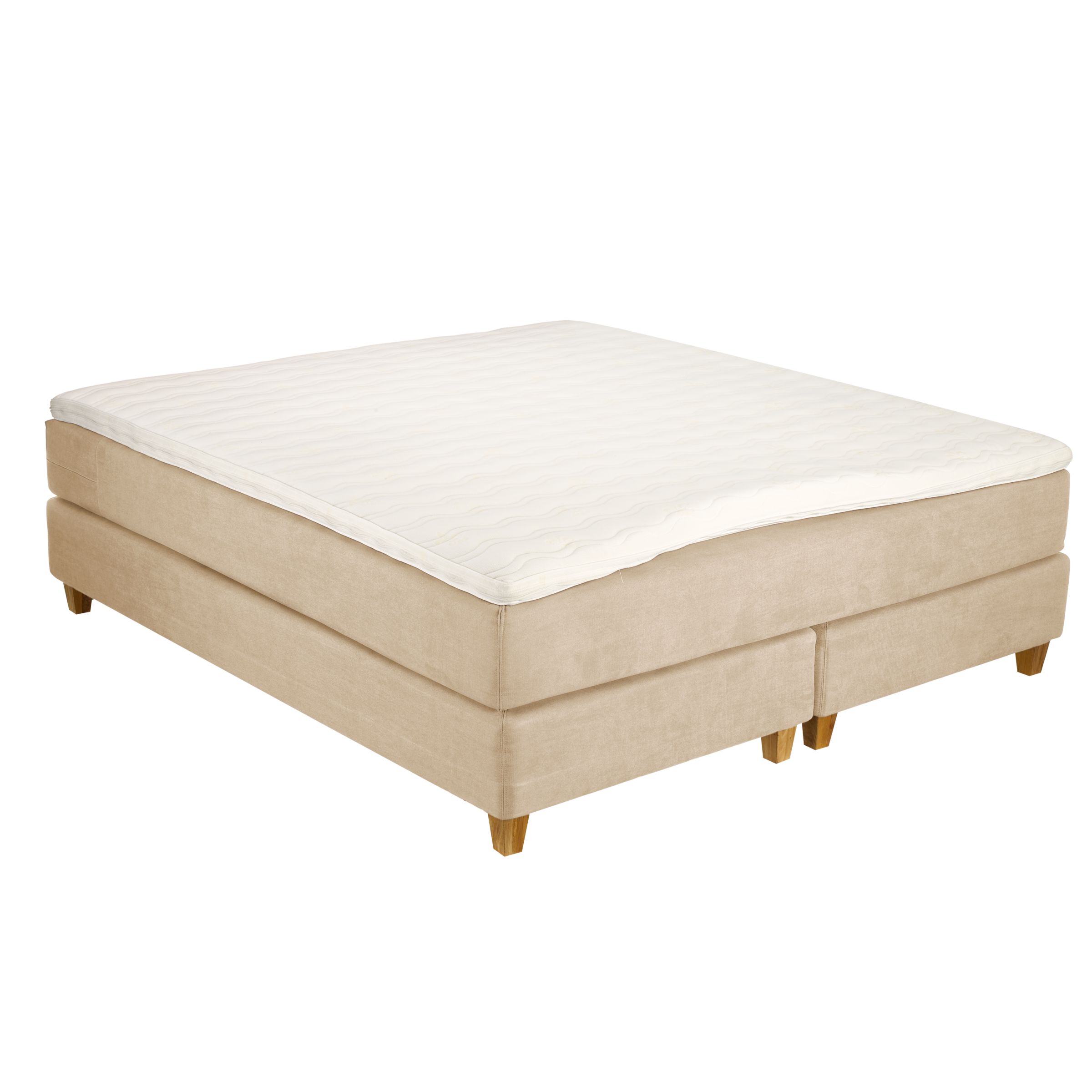 Jensen Nordica Divan Base and Mattress, Pebble, Double