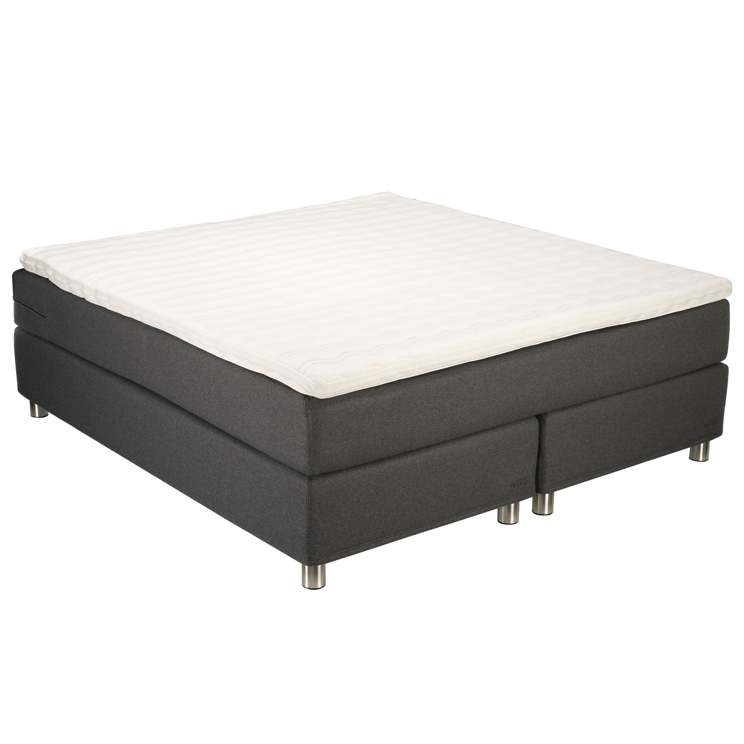 Jensen Optima Divan Base and Mattress, Armour, Double