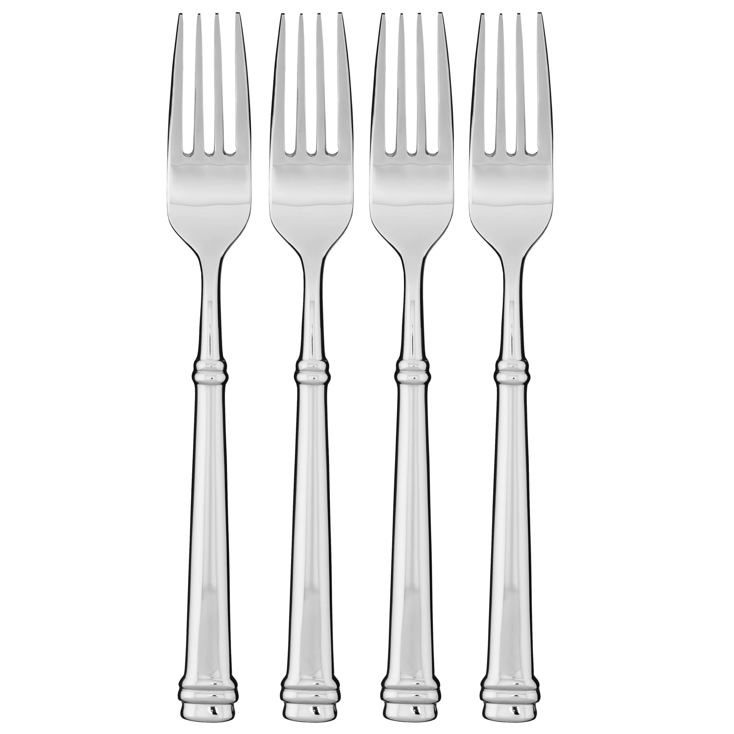 John Lewis Ellipse Dessert Forks, Stainless Steel, Set of 4