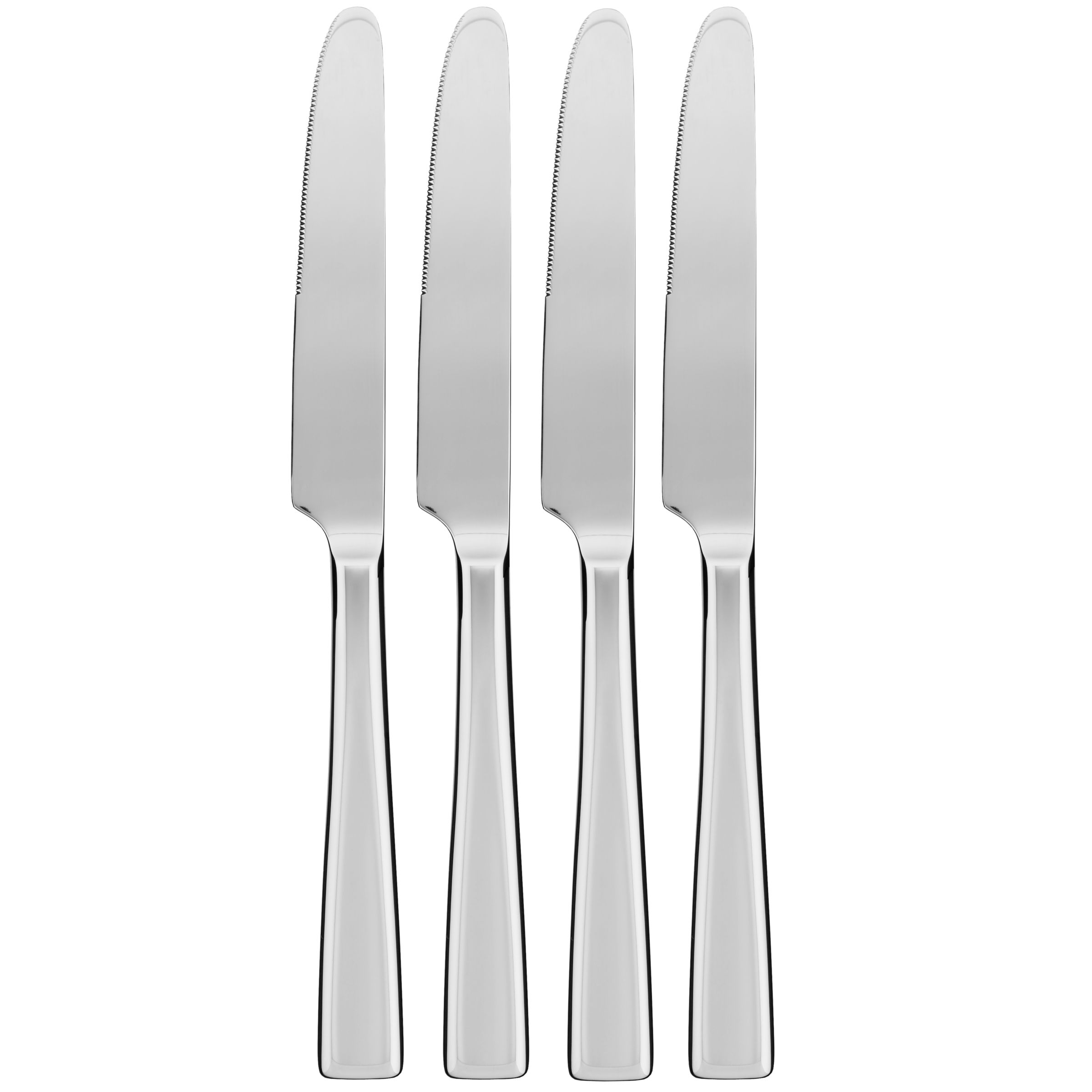 John Lewis Edge Dessert Knives, Stainless Steel, Set of 4