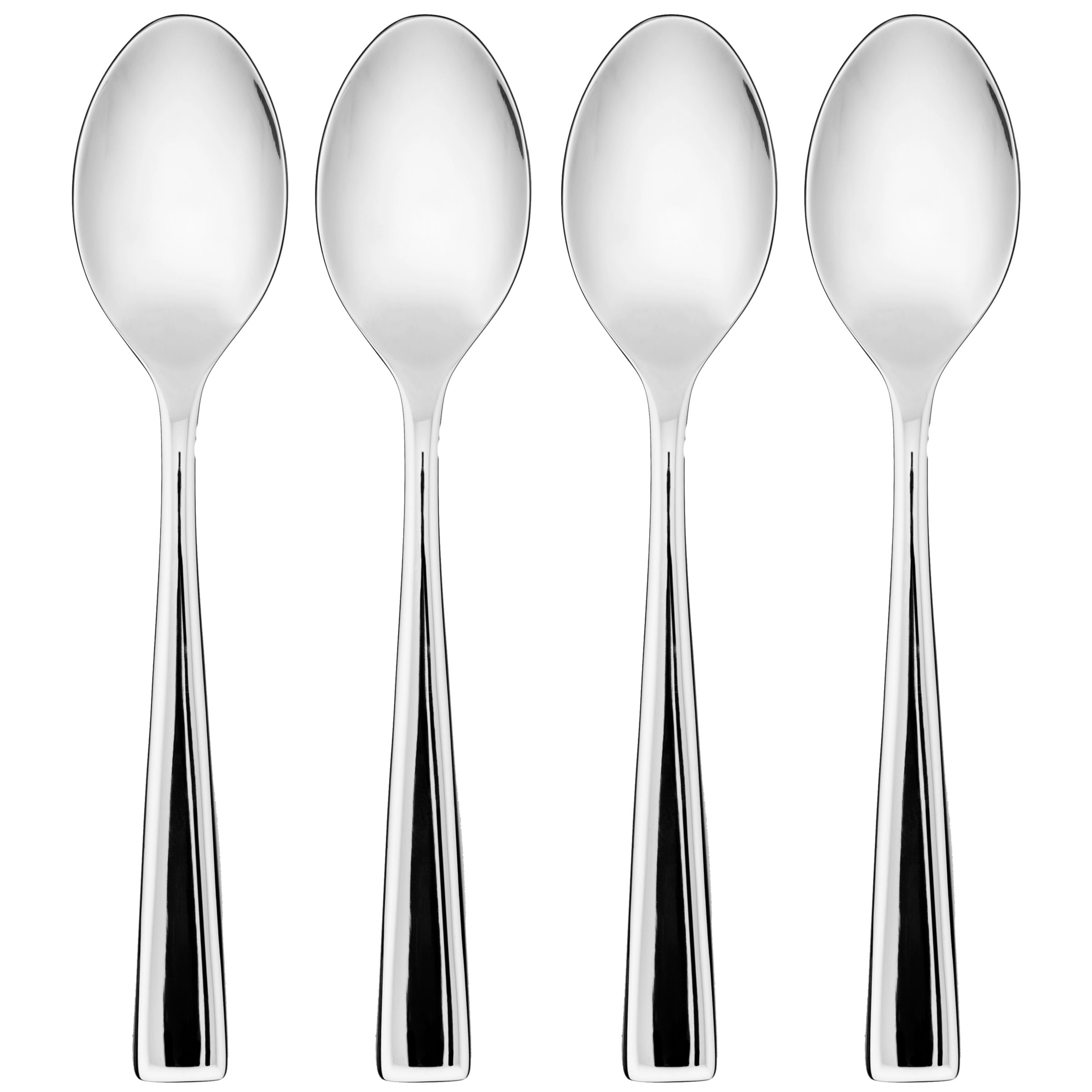 John Lewis Edge Teaspoons, Stainless Steel, Set of 4