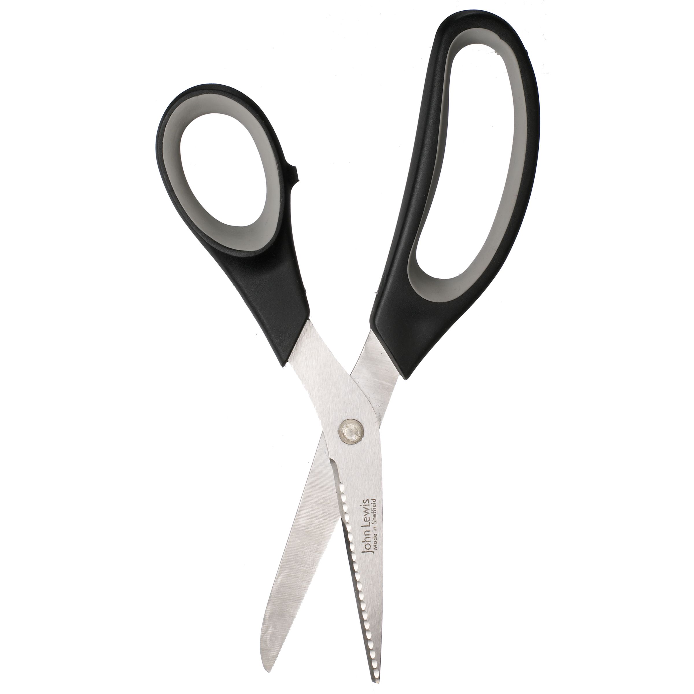 John Lewis Soft Grip Short Bladed Kitchen Scissors