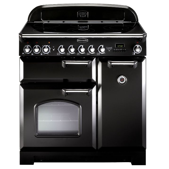 Rangemaster Classic 90 Electric Range Cooker Black