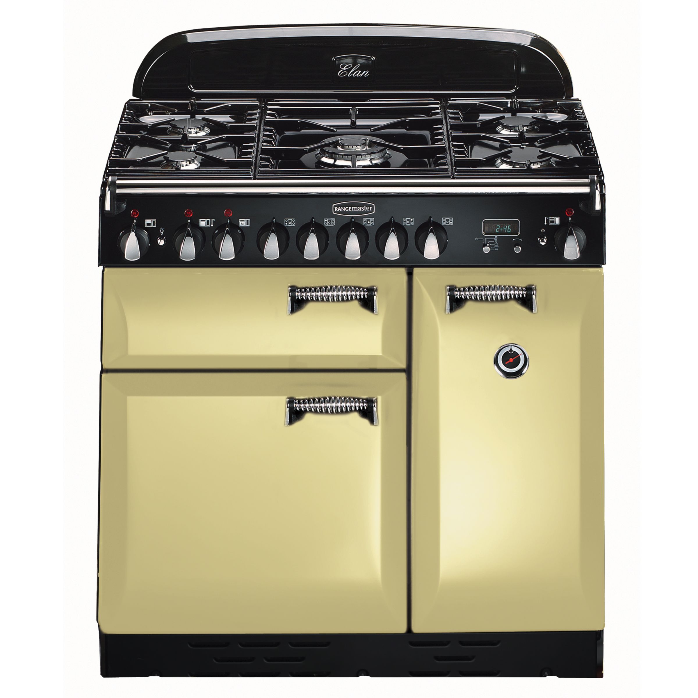 Rangemaster Elan 90 Dual Fuel Range Cooker, Cream