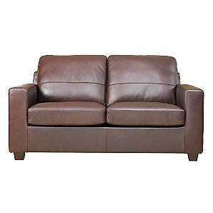 Ravel Small Leather Sofa Bed, Chocolate