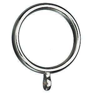 john lewis Chrome Curtain Rings- Pack of 6- 25mm