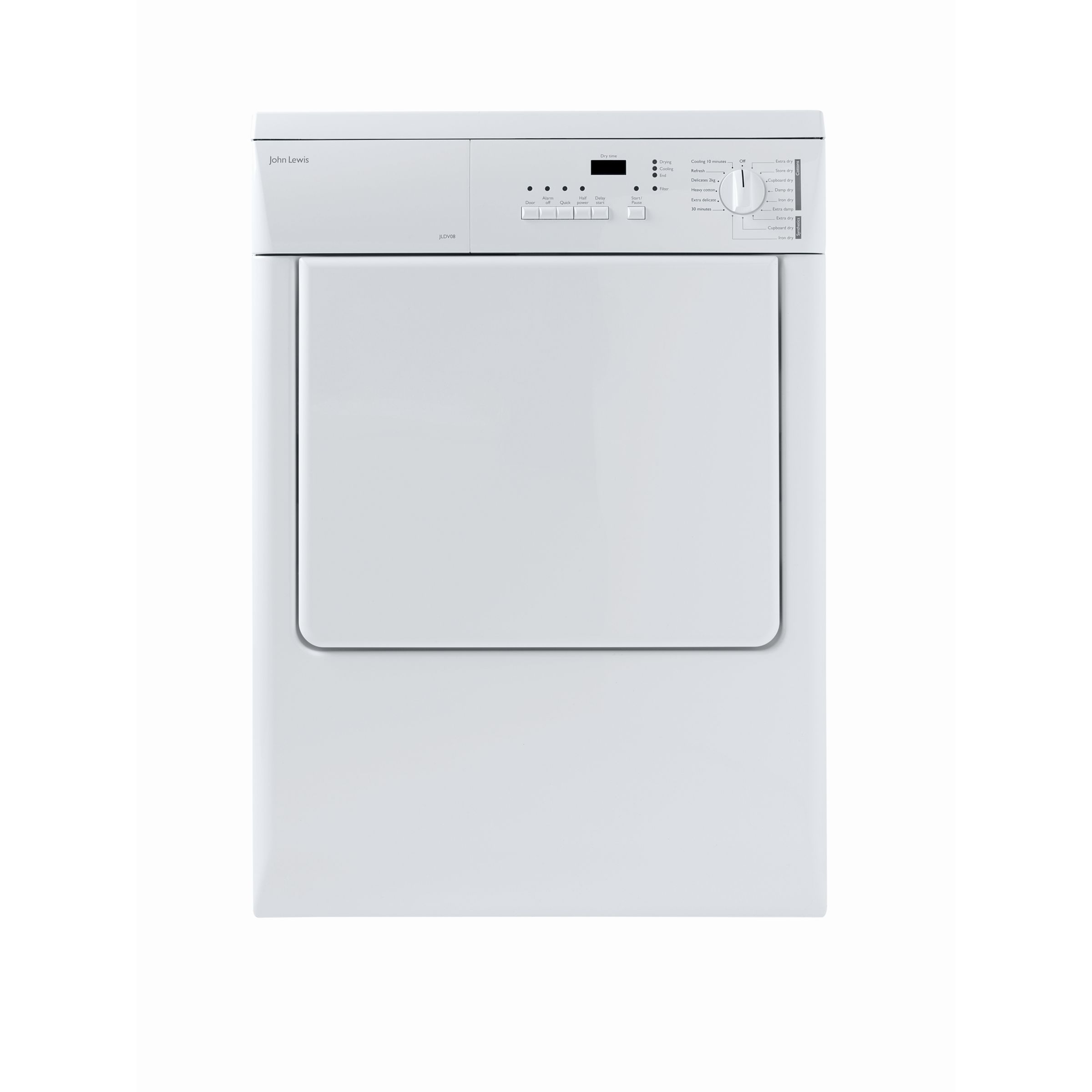 Click here for more information and to purchase - John Lewis JLDV08 Vented Sensor Tumble Dryer, White