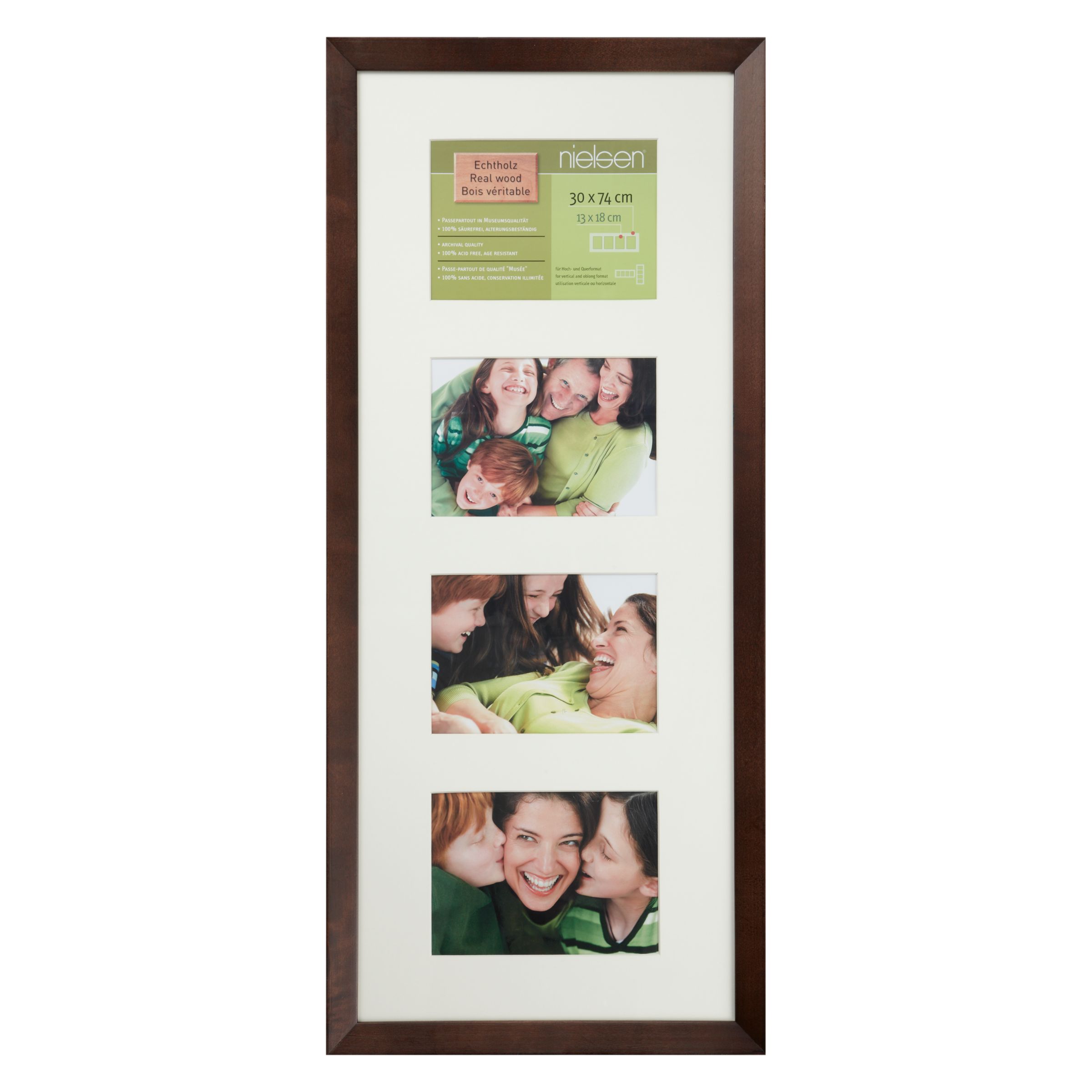 4 Aperture Photo Frame Chocolate