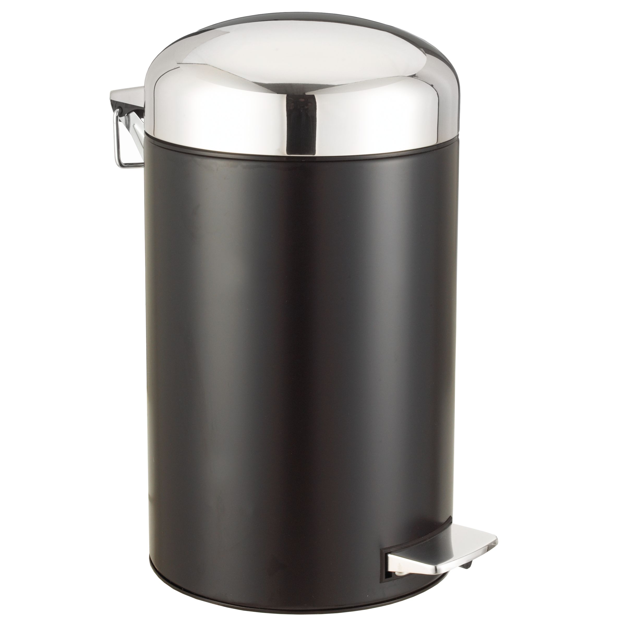 Brabantia Retro Steel Pedal Bin, Matt Black, 12L