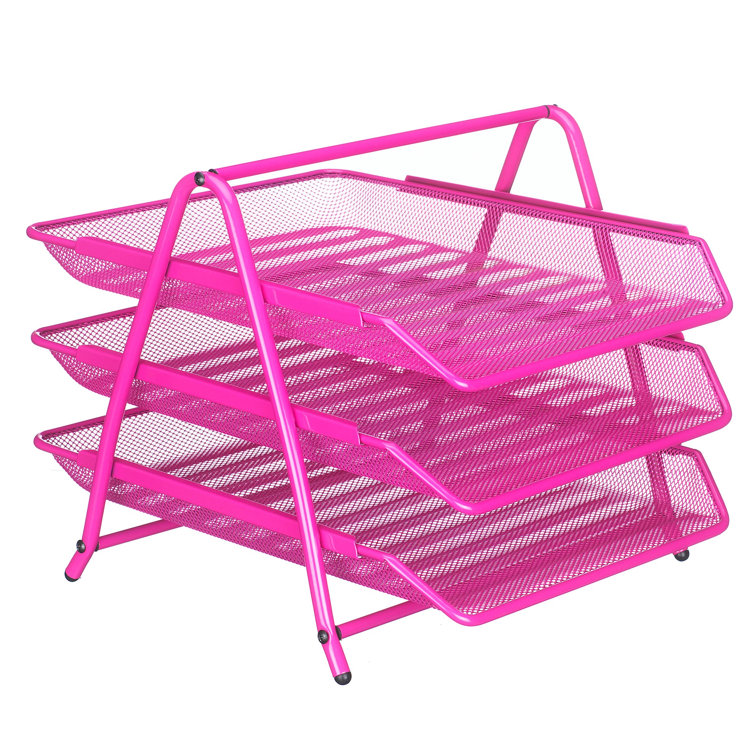3Tier Document Tray Pink