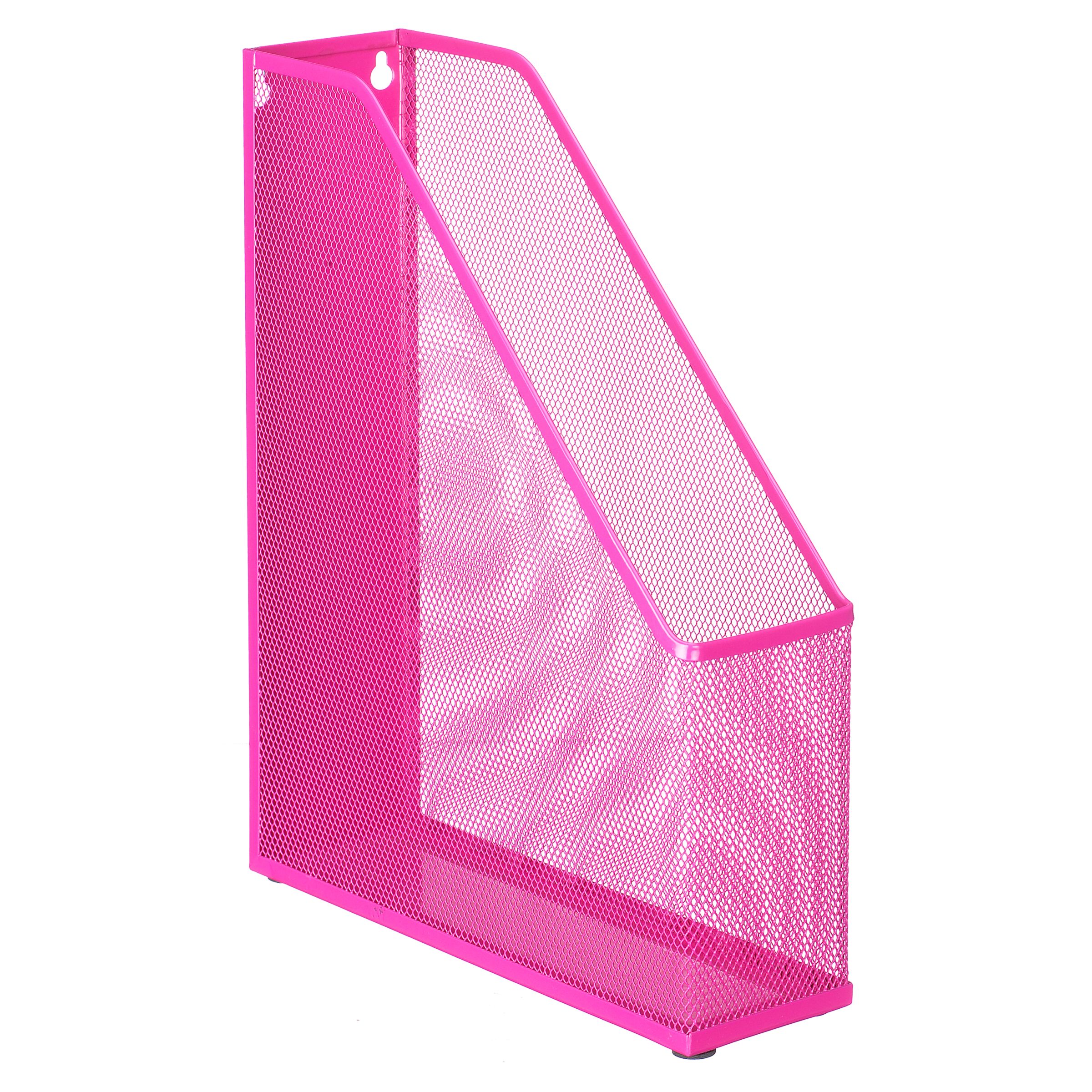 Metal Magazine Holder Pink