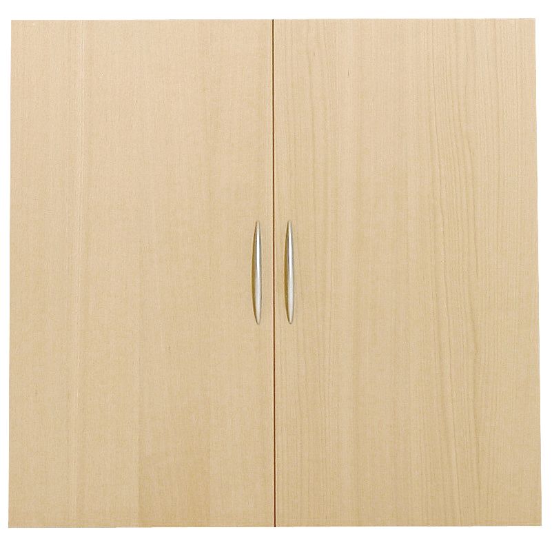 Laya Bookcase 75cm Solid Doors, Beech