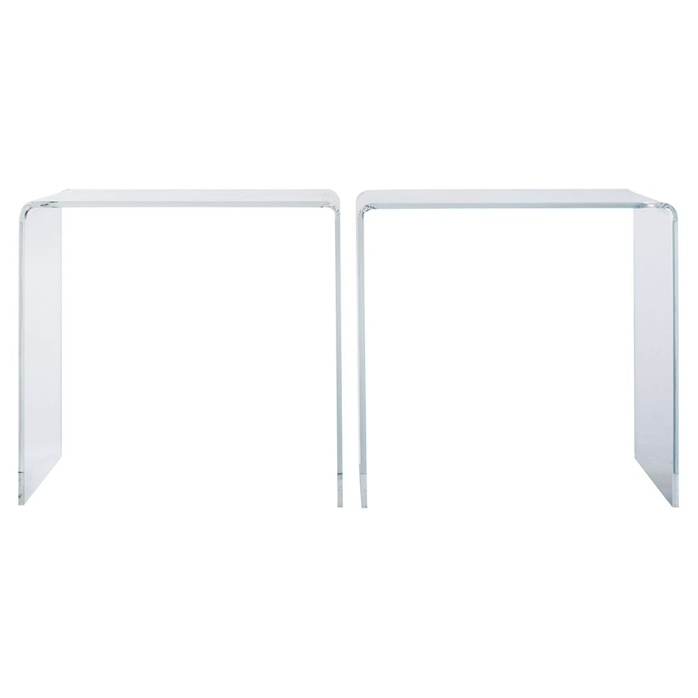 Ice Tables, Clear, Set of 2