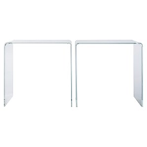 Ice Tables, Clear, Set of 2