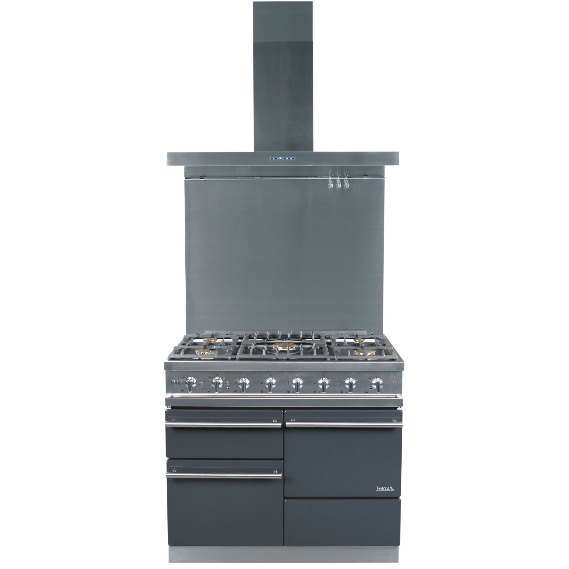 Westahl Macon WG1053GECT Dual Fuel Cooker, Hood and Splashback Package, Anthracite at John Lewis