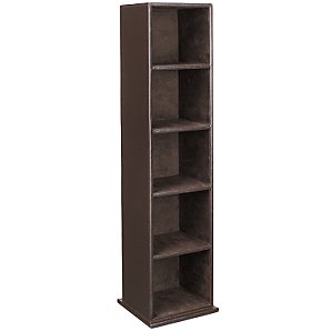 Leather CD Tower, Chocolate