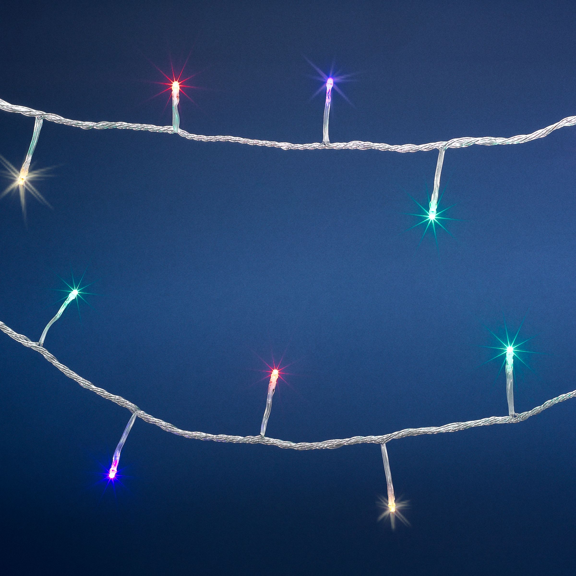 John Lewis 80 Indoor/Outdoor Fairy Lights, Multi-Coloured