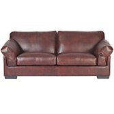 John Lewis Calanda Grand Leather Sofa, Chocolate, width 211cm