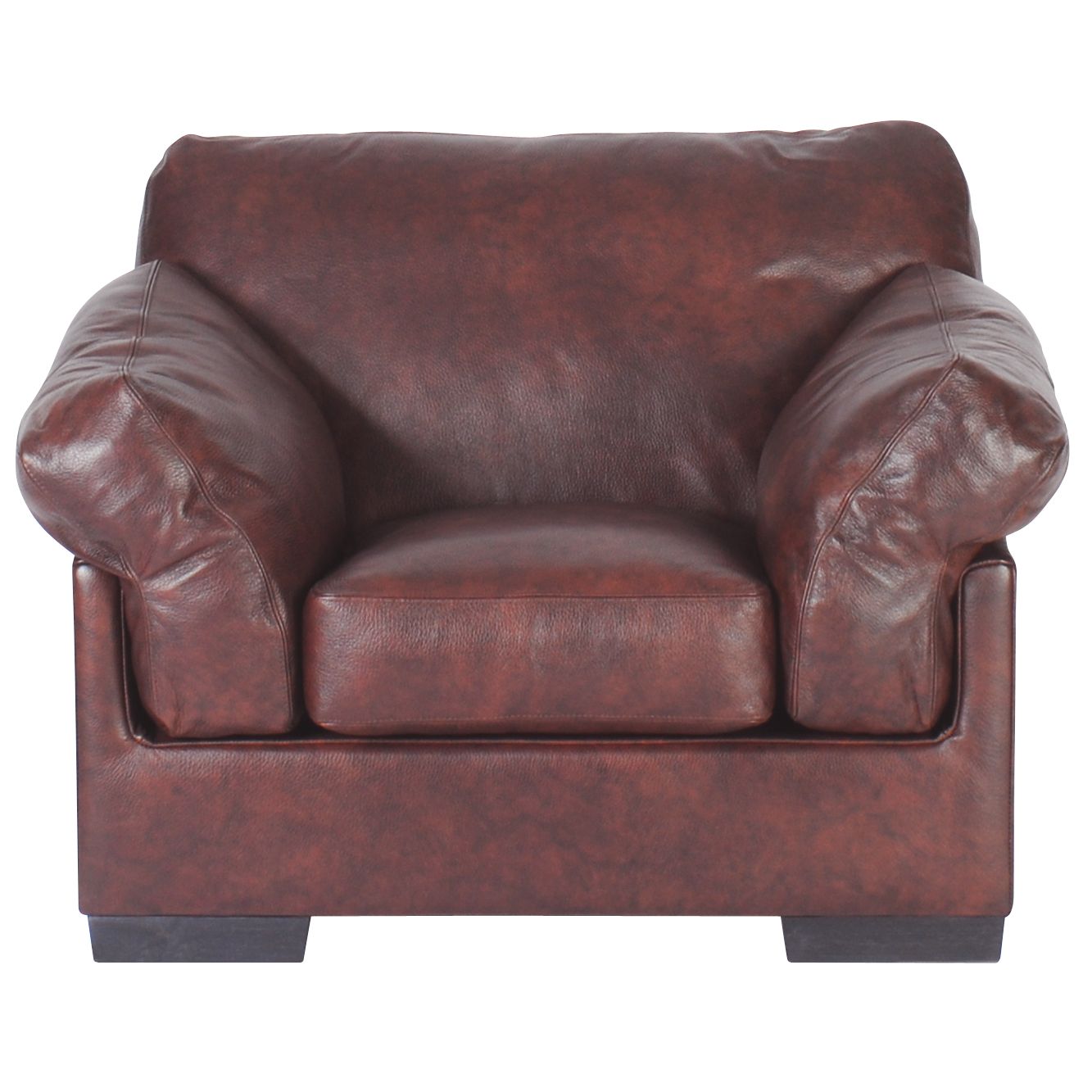 John Lewis Calanda Leather Chair, Chocolate at JohnLewis