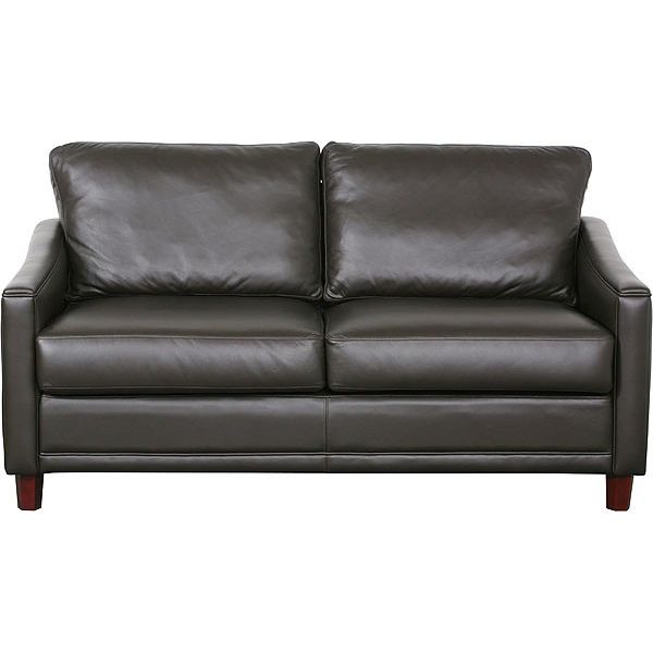 Ophelia Small Leather Sofa, Coffee