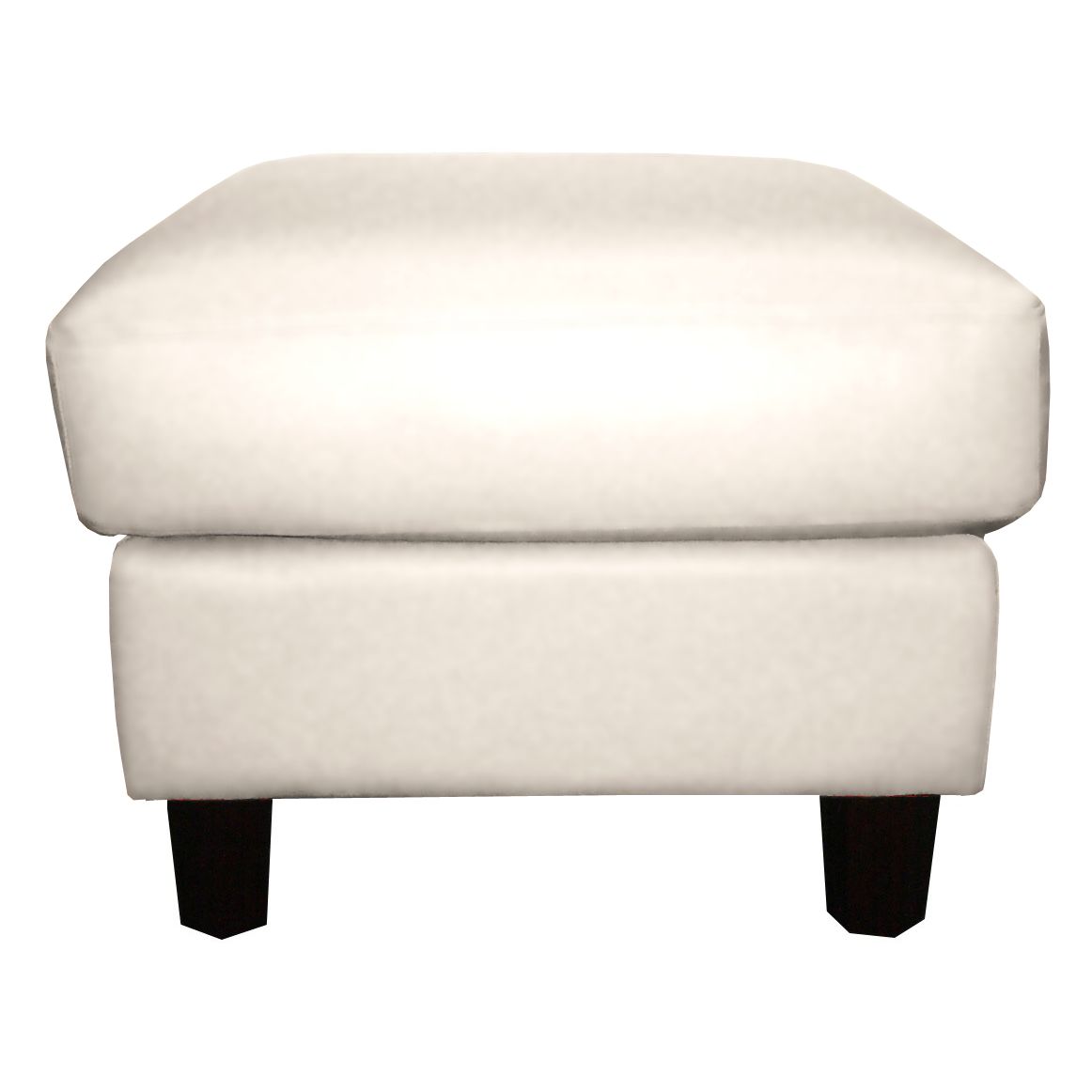 John Lewis Ophelia Leather Footstool, Pearl at John Lewis