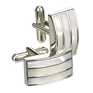 Mother of Pearl Triple Band Cufflinks