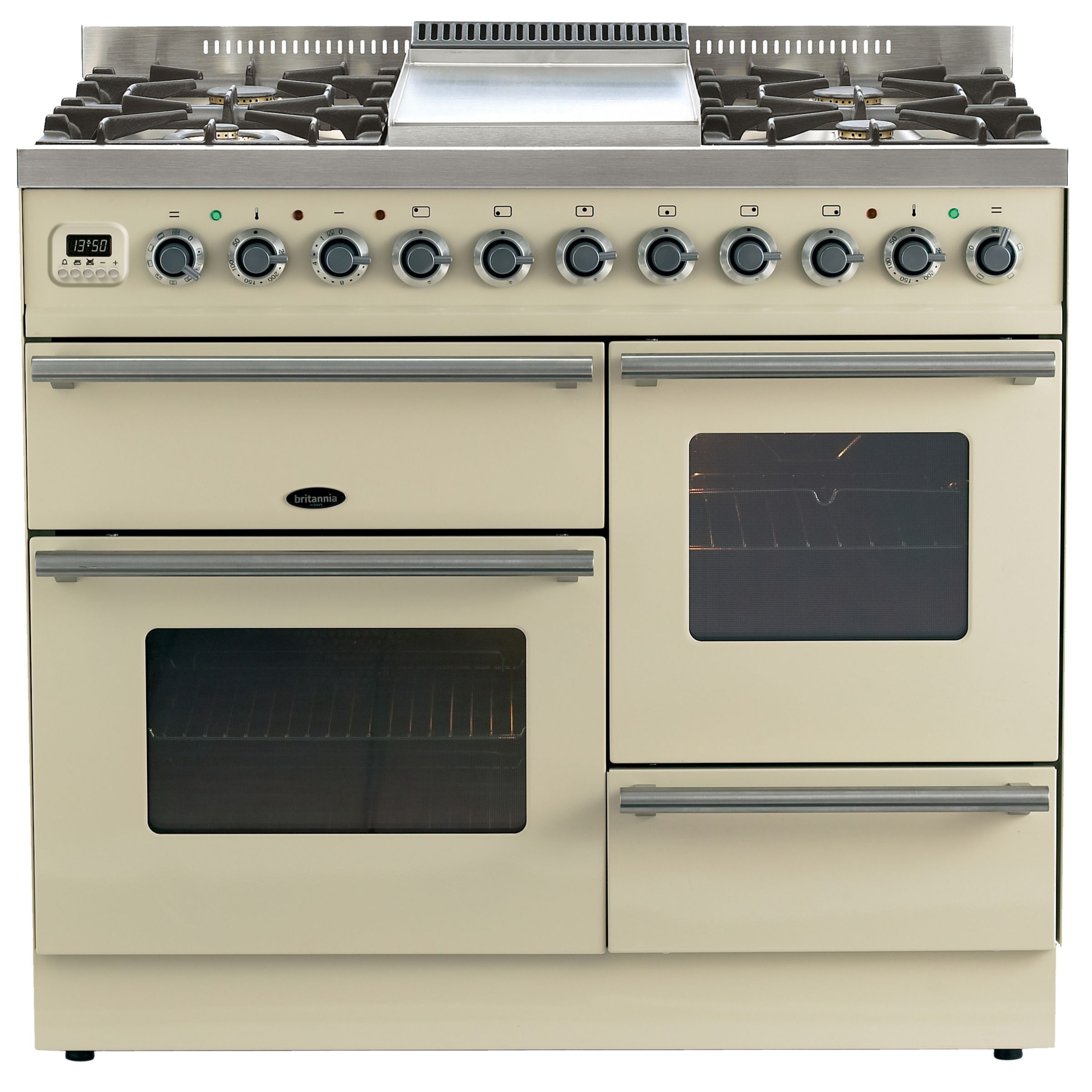 Britannia Sigma XG Range Cooker, Cream, SI-10XGC-SLX-C at John Lewis