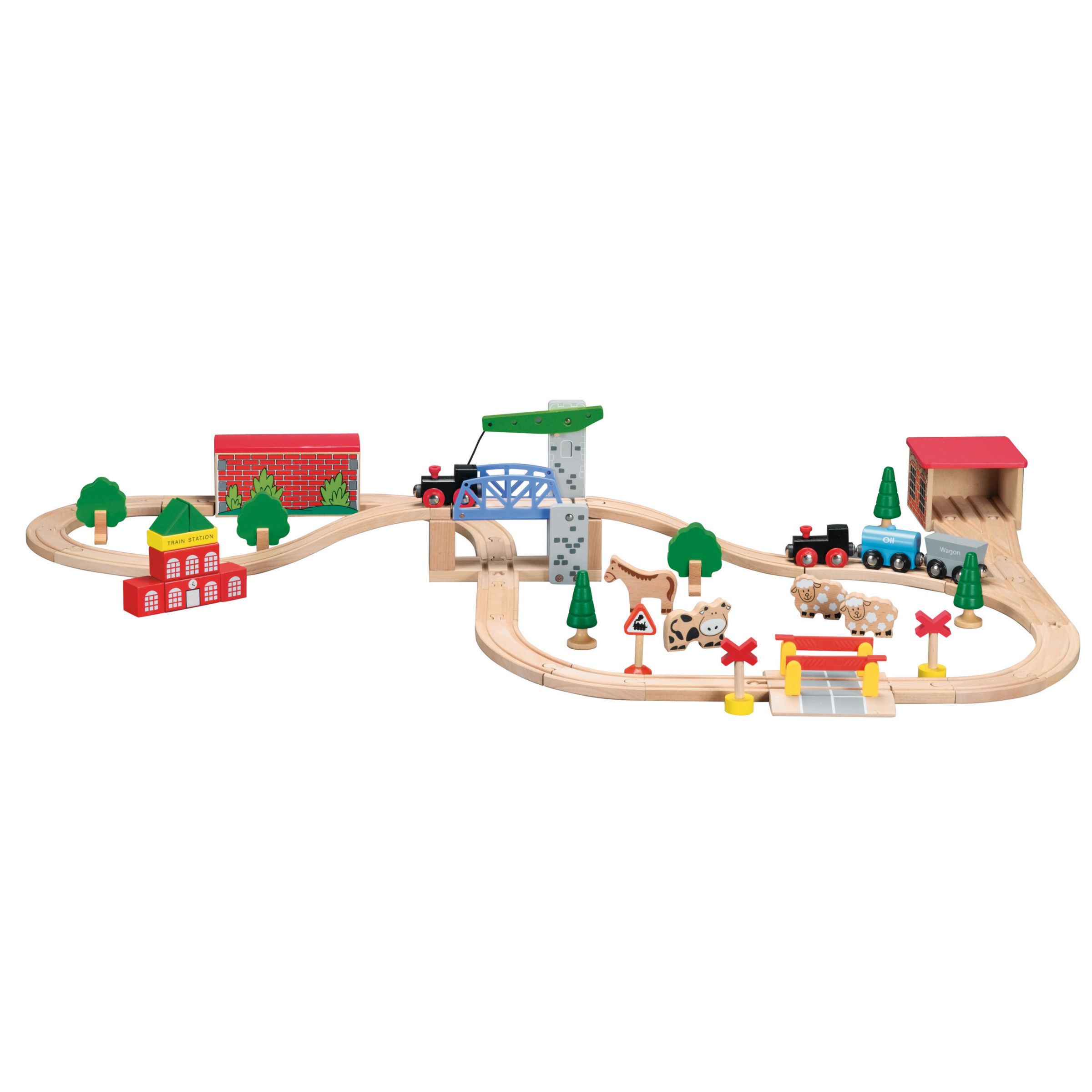John Lewis Wooden Train Set