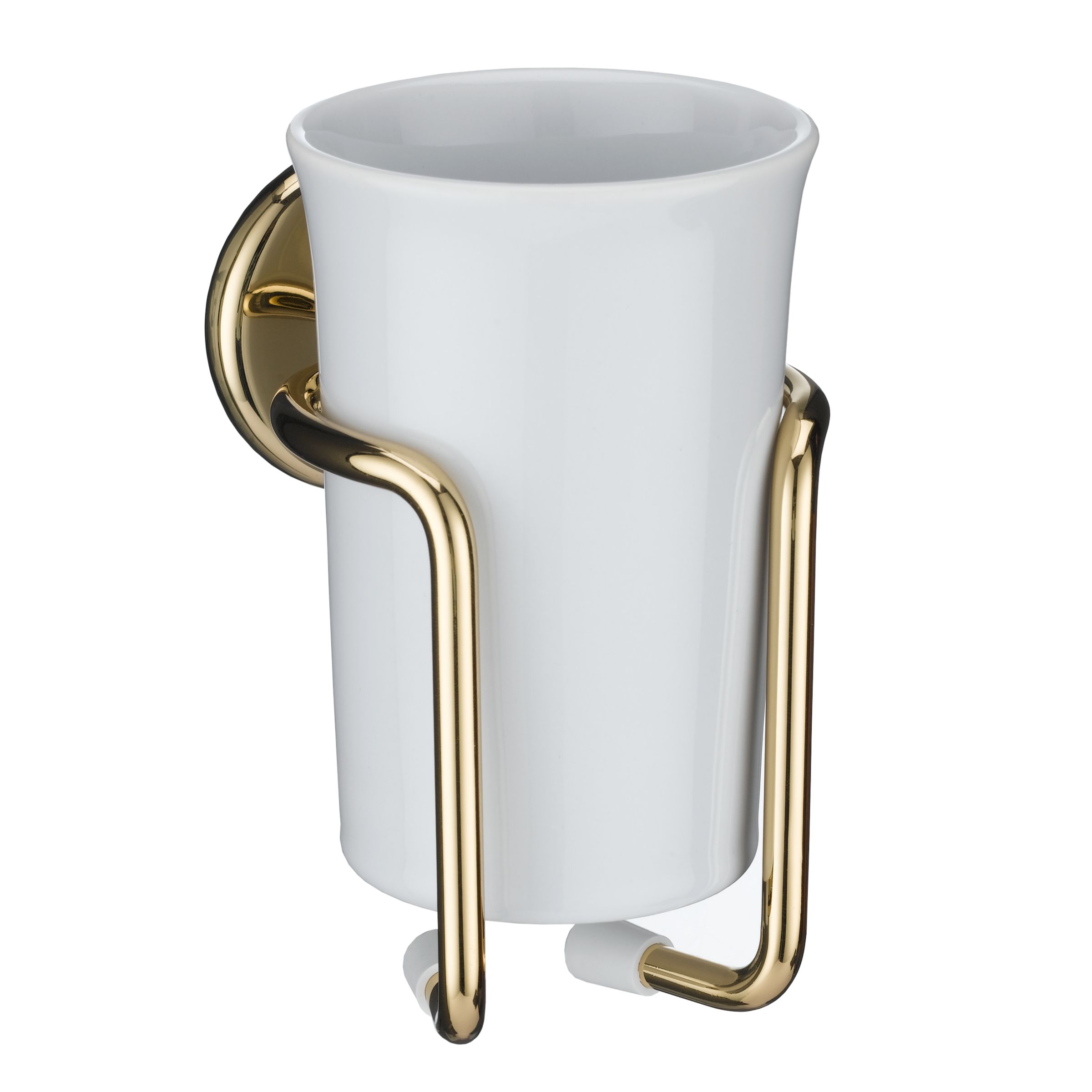Samuel Heath Curzon Tumbler and Holder Antique Gold