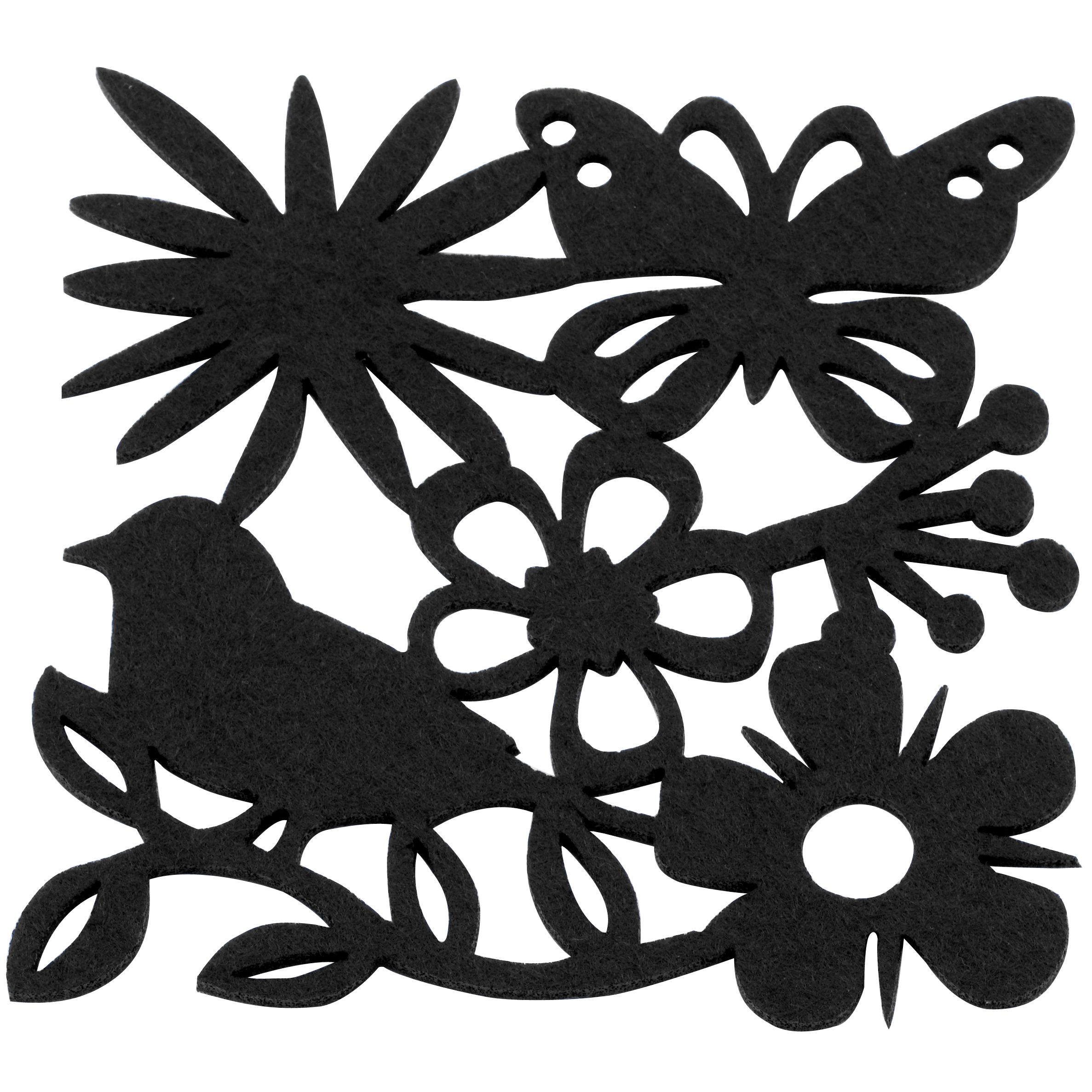 Oriental Shadow Coaster, Black