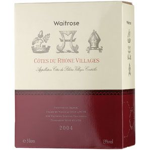 Waitrose Cotes du Rh&ocirc;ne Villages, France, 3 Litre Box (Pack of 4)