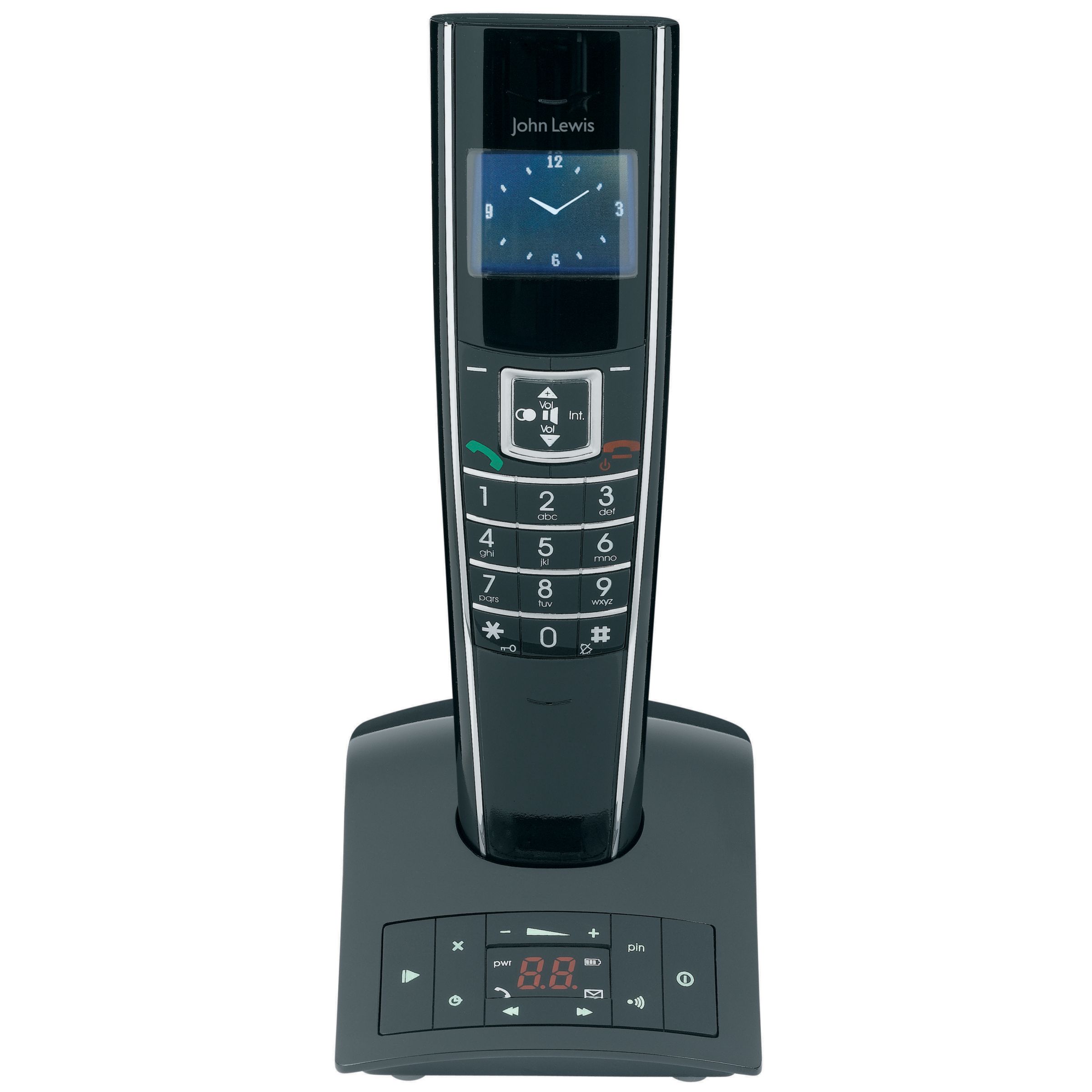 John Lewis Slim Digital Telephone and Answering Machine, Single DECT
