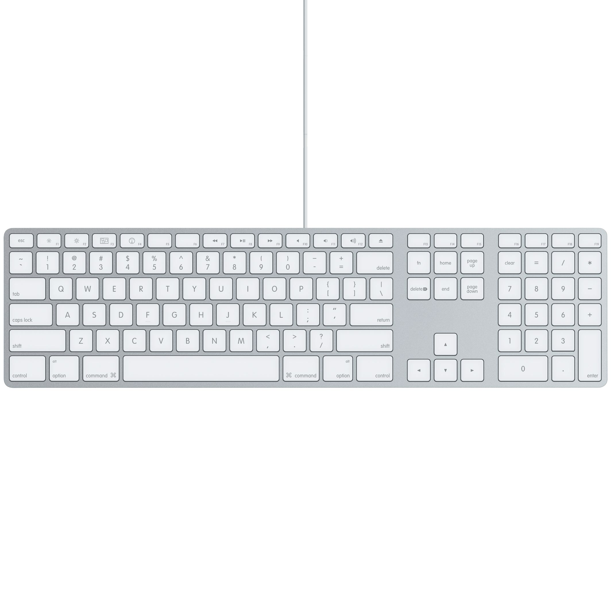 Apple Keyboard Aluminimum With White Keys