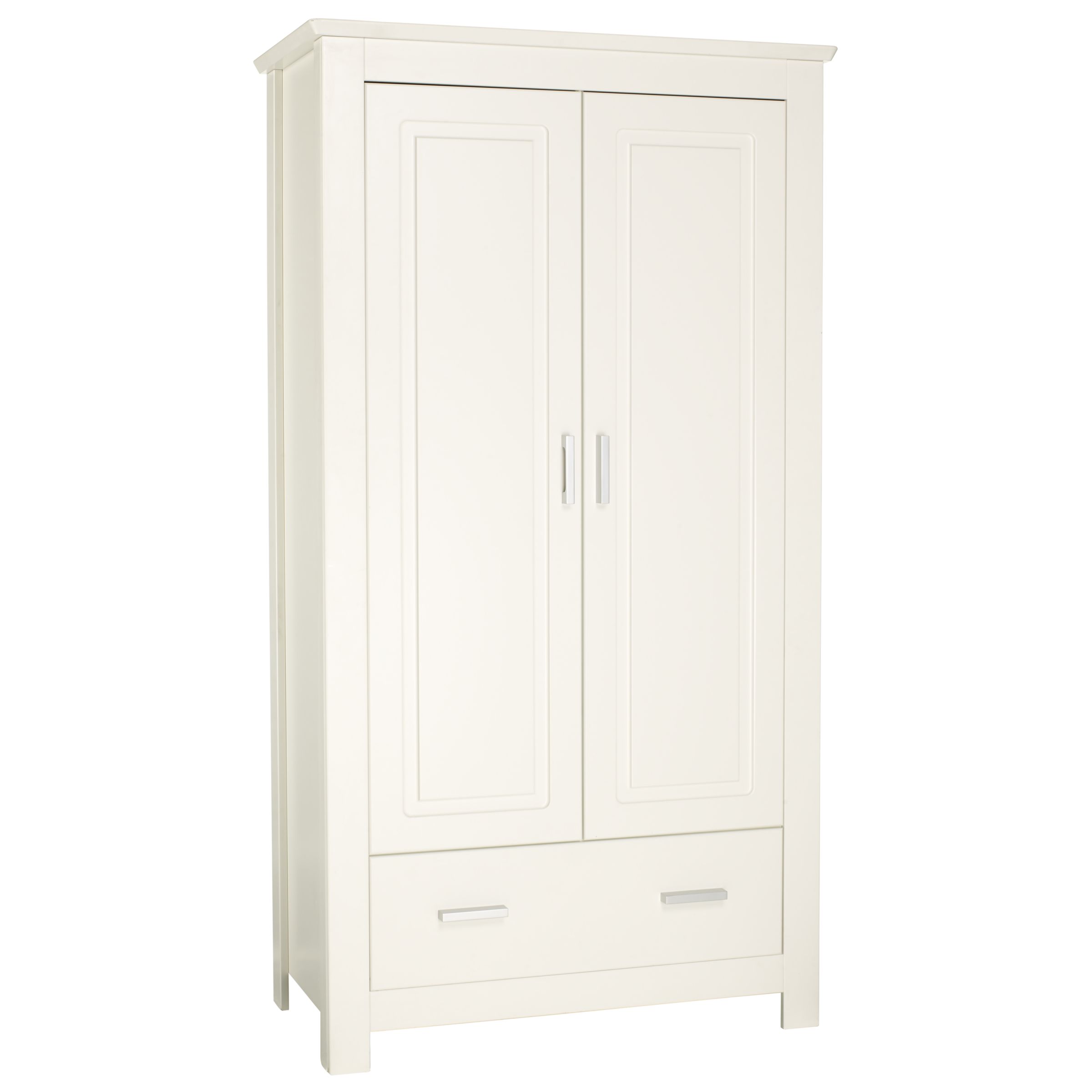 John Lewis Deco Double Wardrobe, White