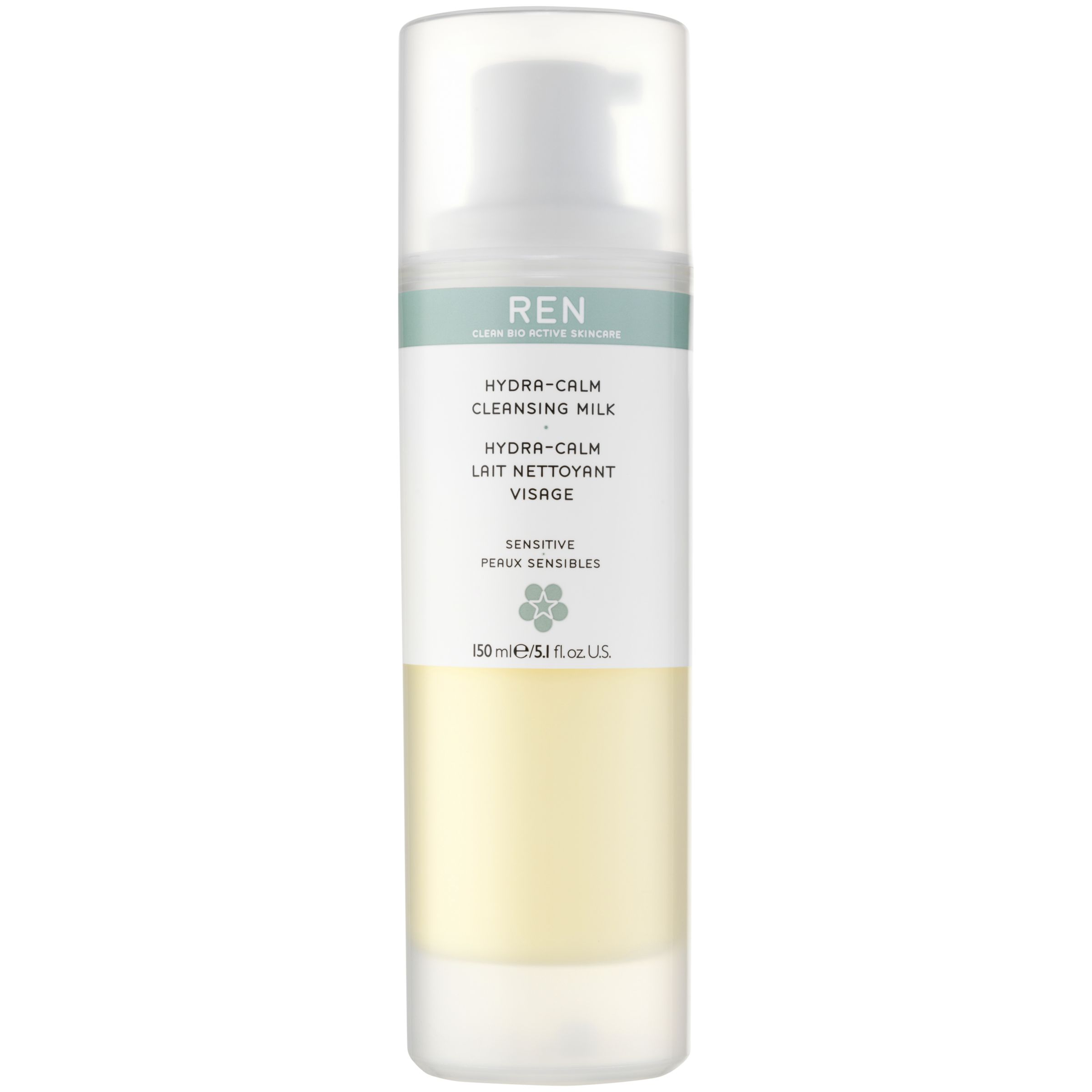 REN Calendula and Arctic Blackcurrant Seed Cleansing Milk Wash Sensitive Skin 150ml