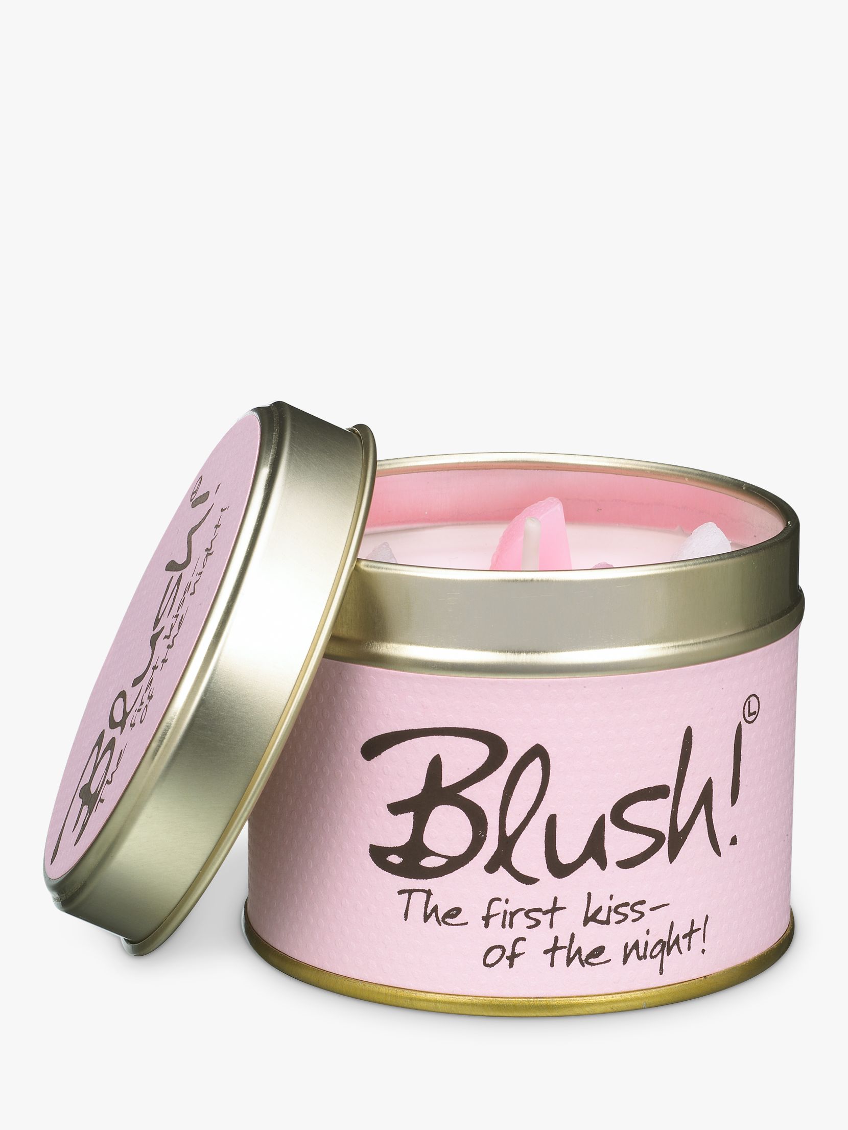 Lily-Flame Candle in a Tin, Blush