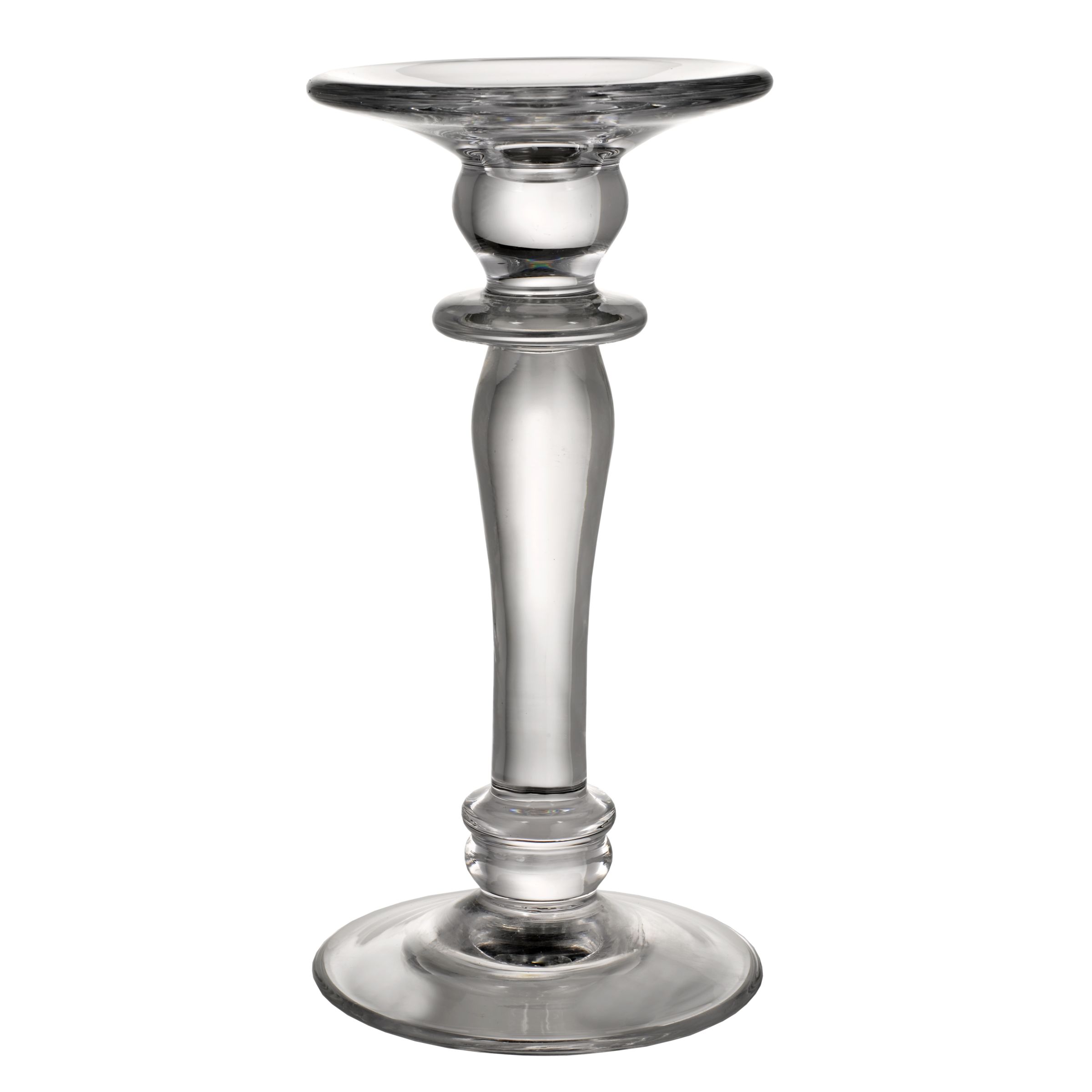 Glass Pillar Candle Holder, Small
