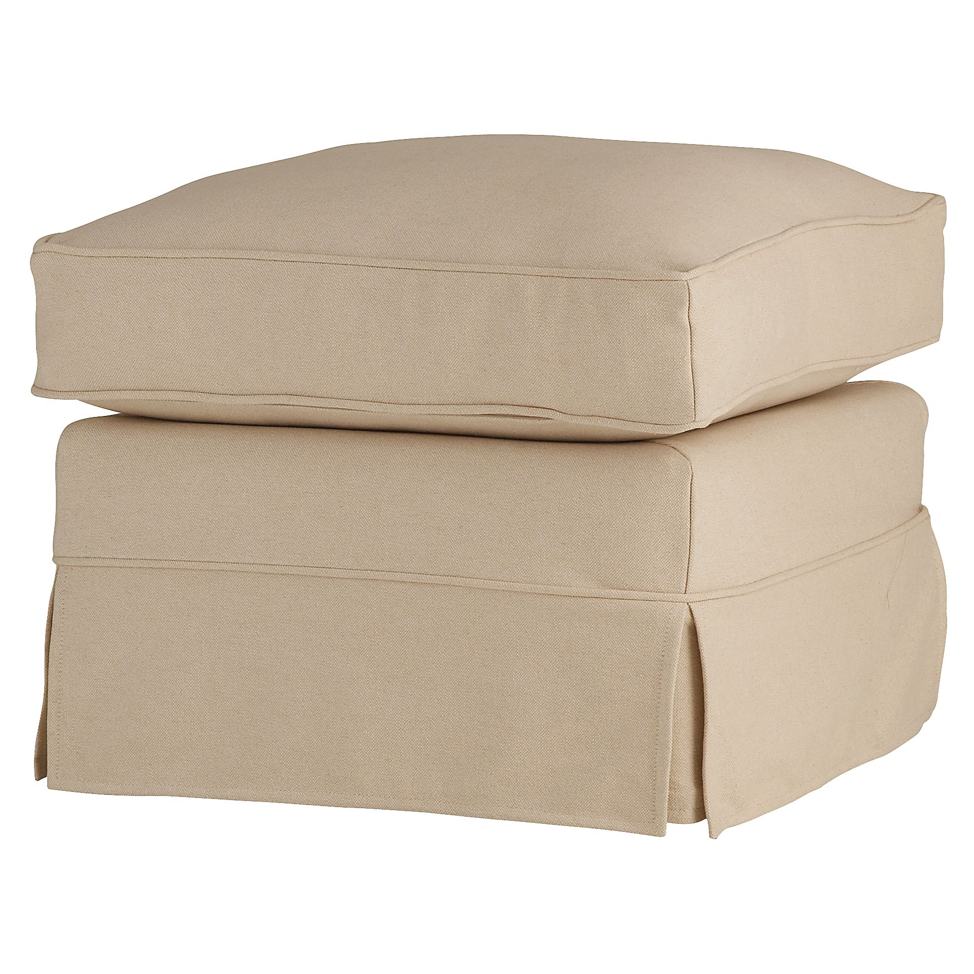 John Lewis Padstow Footstool, Cream