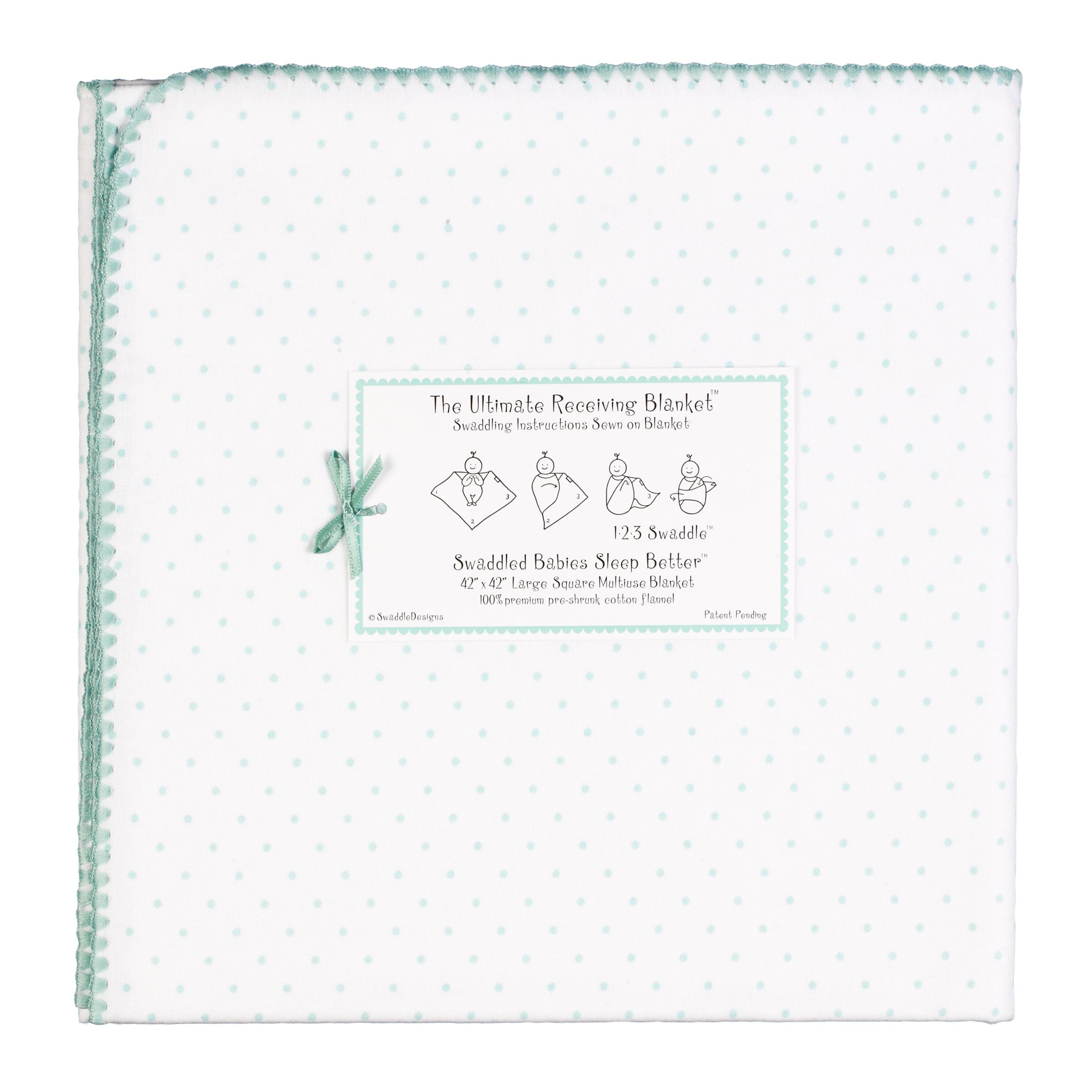 Swaddling Blanket Mint Spot