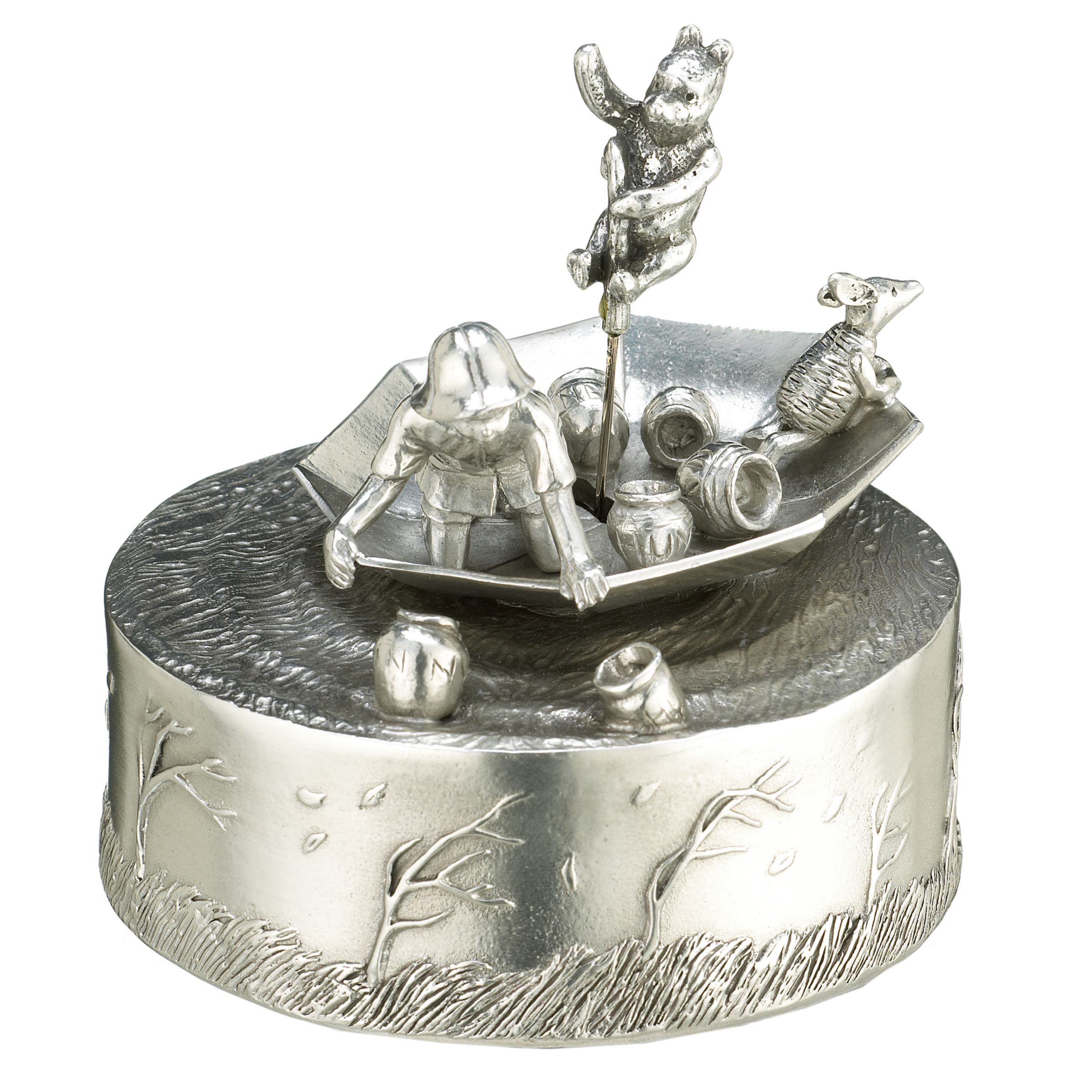 Blustery Day Musical Pewter Carousel