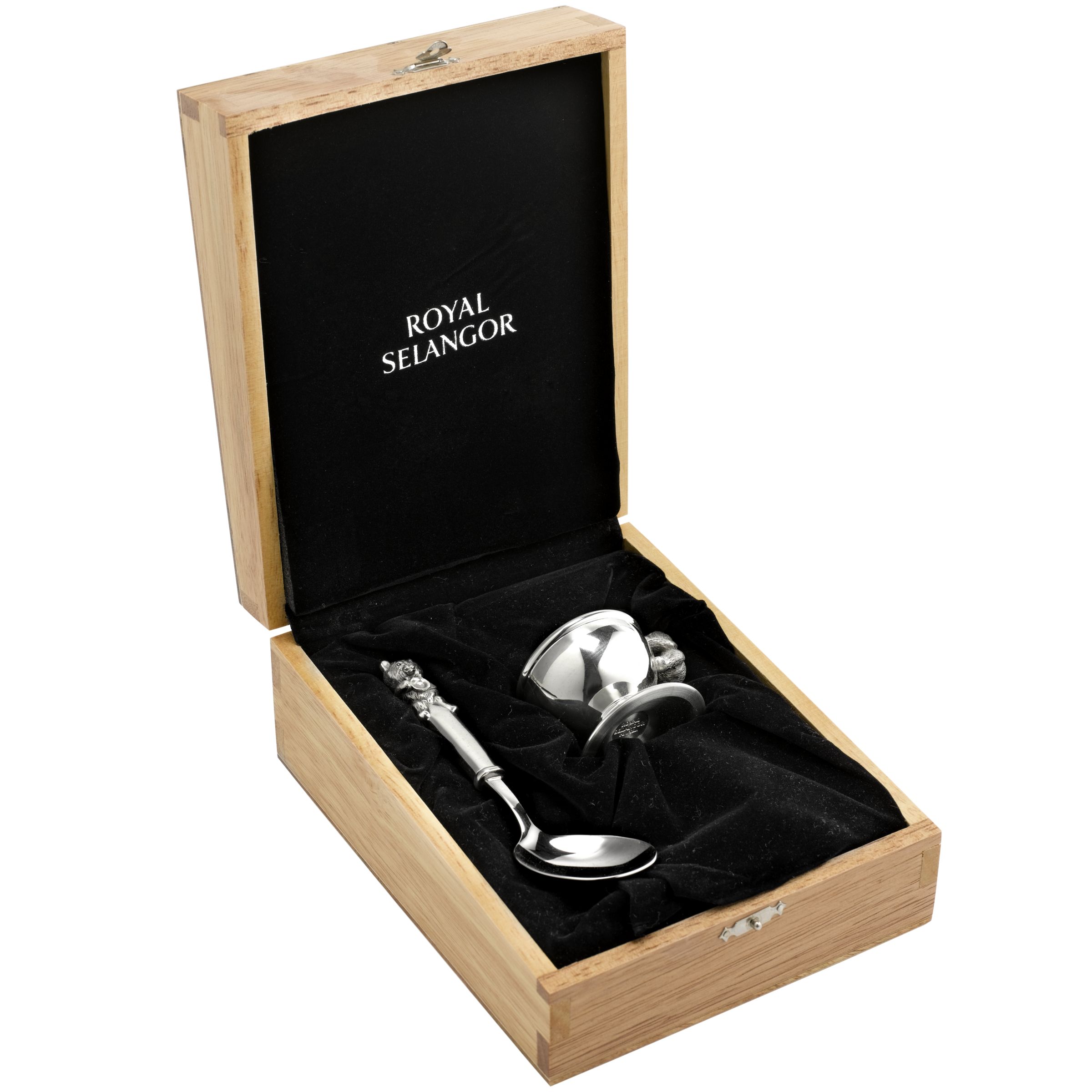 Royal Selangor Pewter Teddy Egg Cup and Spoon